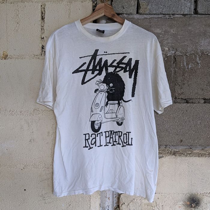 Stussy Vintage Stussy Big Logo X Rat Patrol T-Shirt Rare Design