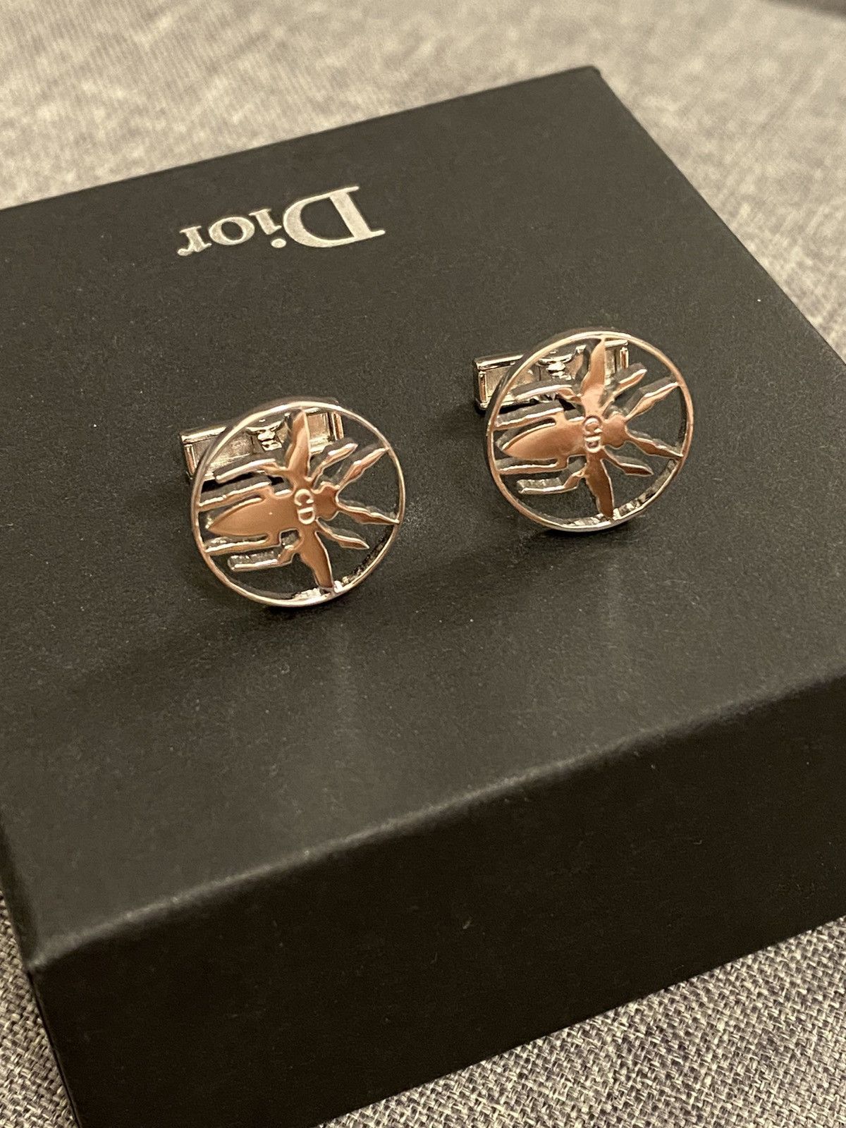 Dior Oblique Cufflinks Silver - Men