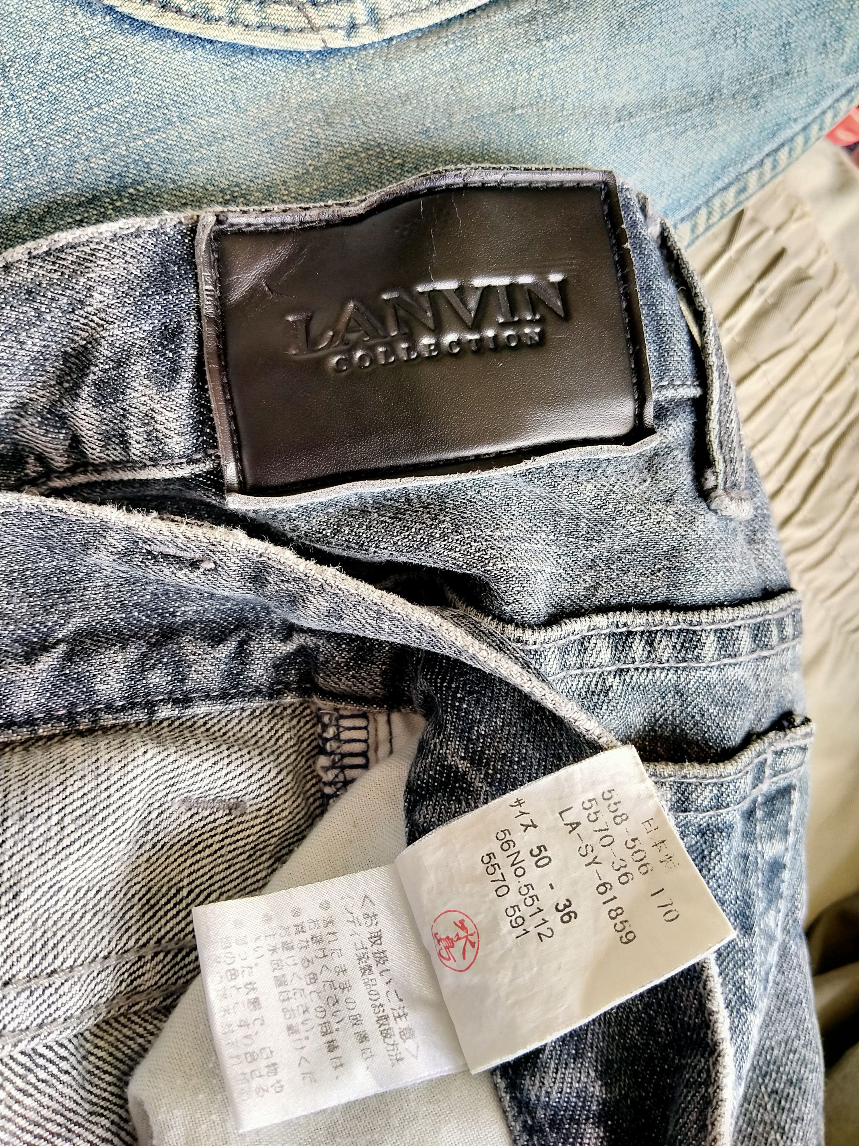 Lanvin Vintage Distressed Black Faded Jeans Lanvin Collection Size US 35 - 10 Thumbnail