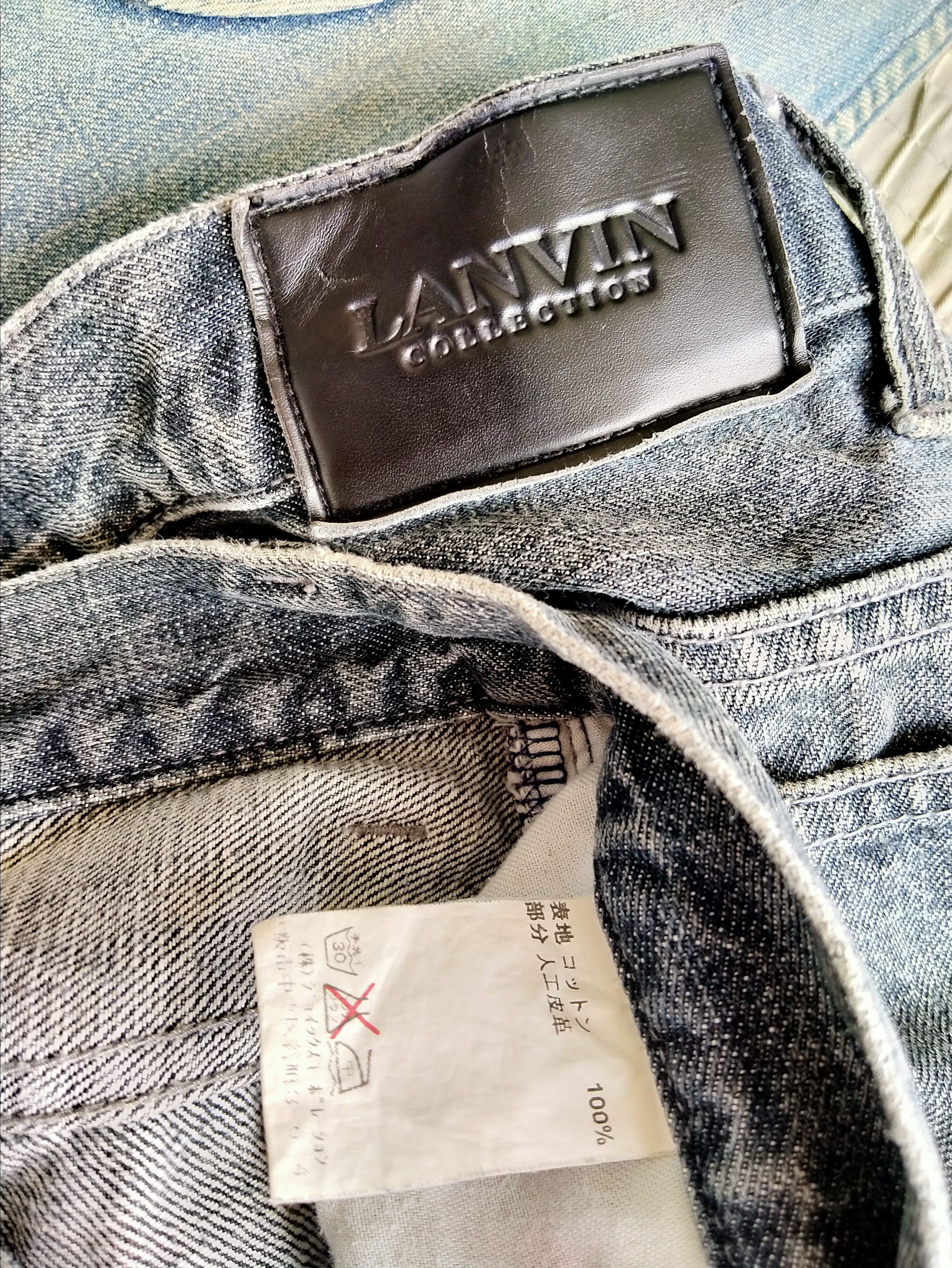 Lanvin Vintage Distressed Black Faded Jeans Lanvin Collection Size US 35 - 9 Thumbnail