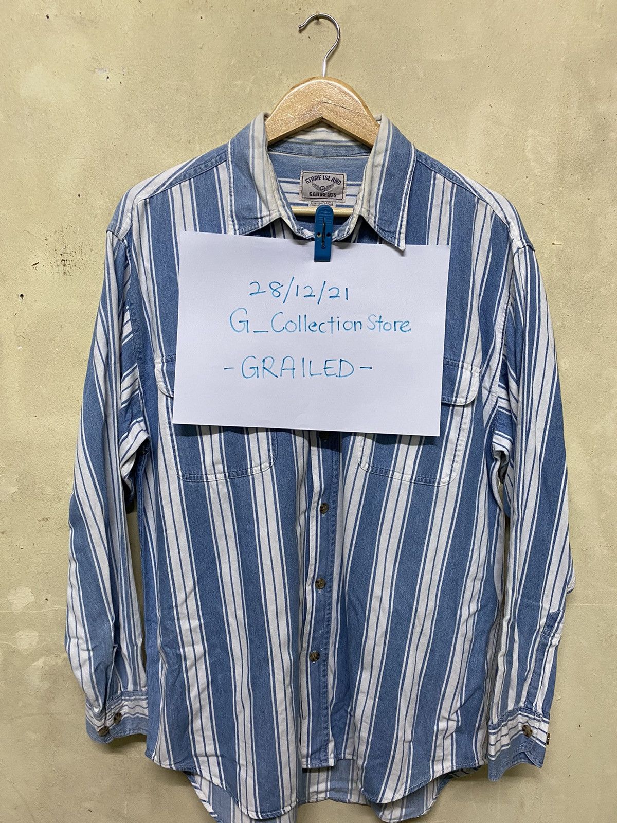 Flannel Vintage Stone Island Garments Flannel Work Shirt Size US L / EU 52-54 / 3 - 10 Thumbnail