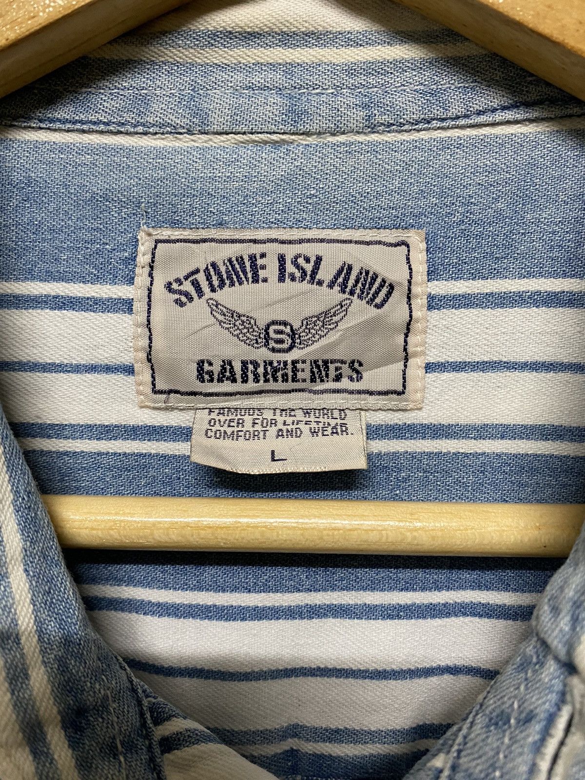 Flannel Vintage Stone Island Garments Flannel Work Shirt Size US L / EU 52-54 / 3 - 3 Thumbnail