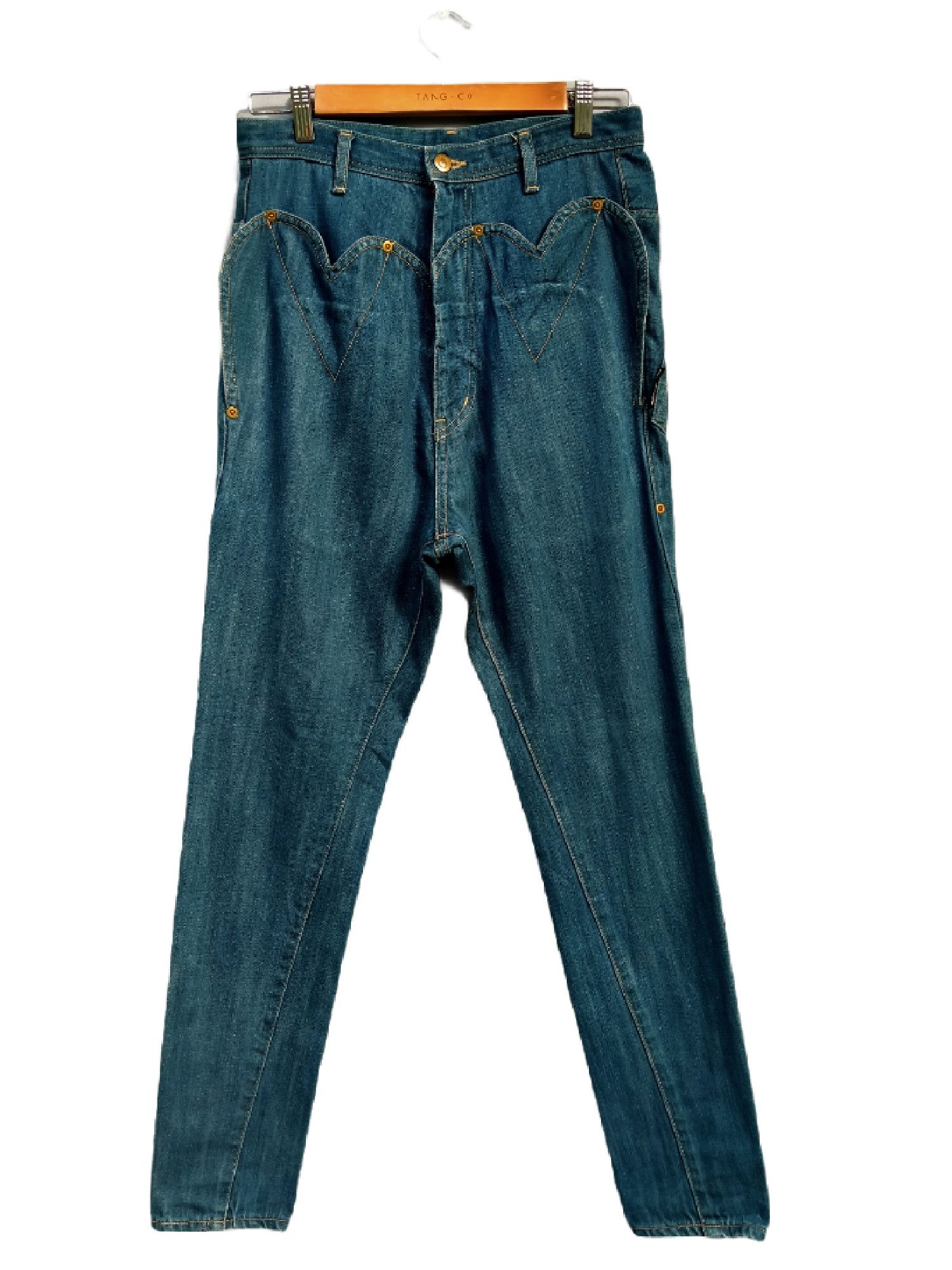 Issey Miyake Vintage IsseyMiyake Mercibeaucoup Baggy Love Denim Pant Size US 29 - 1 Thumbnail