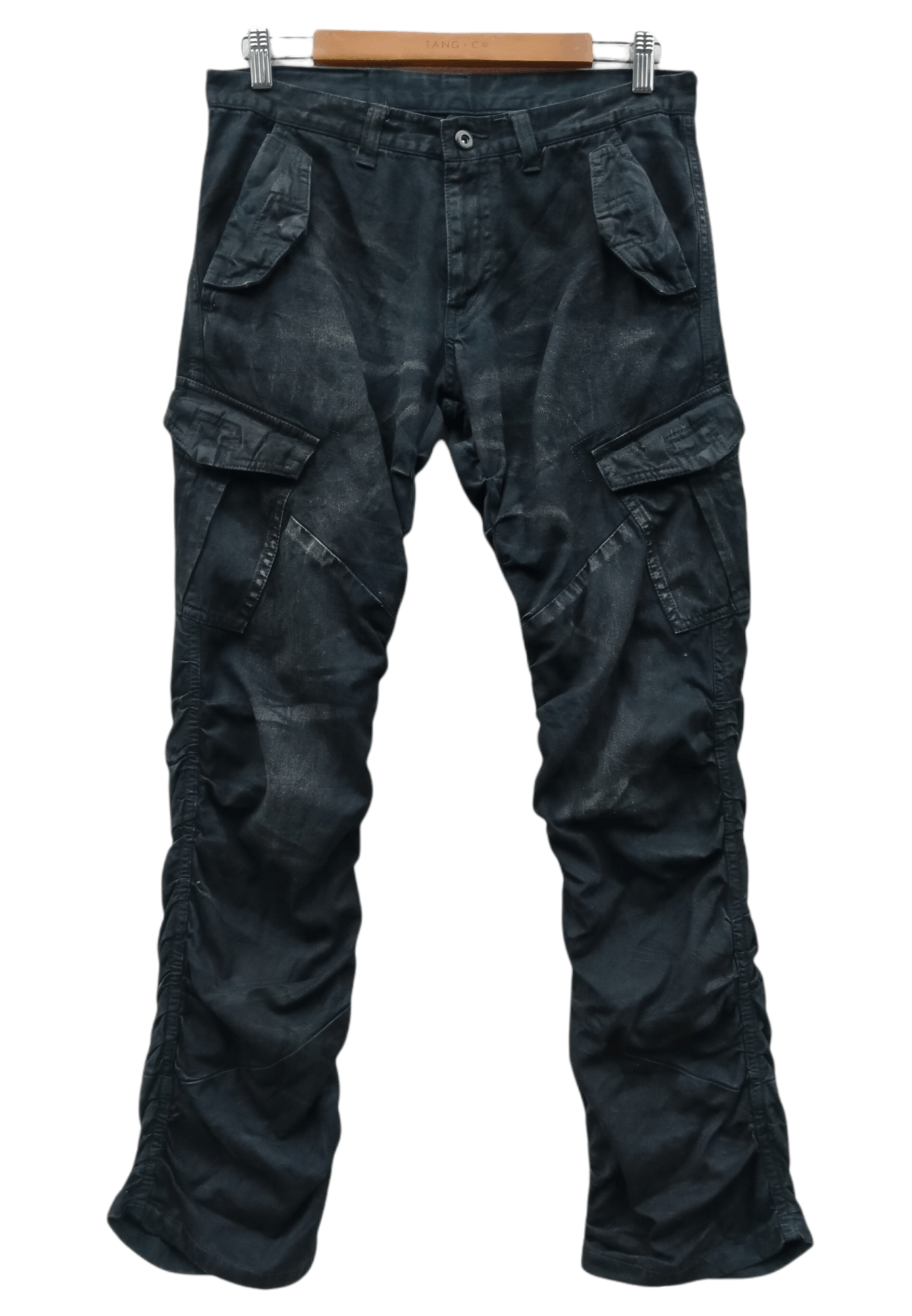 Tornado Mart RARE!! Tornado Mart Wrinkles Waxes Denim Flare Jeans Size US 31 - 1 Thumbnail