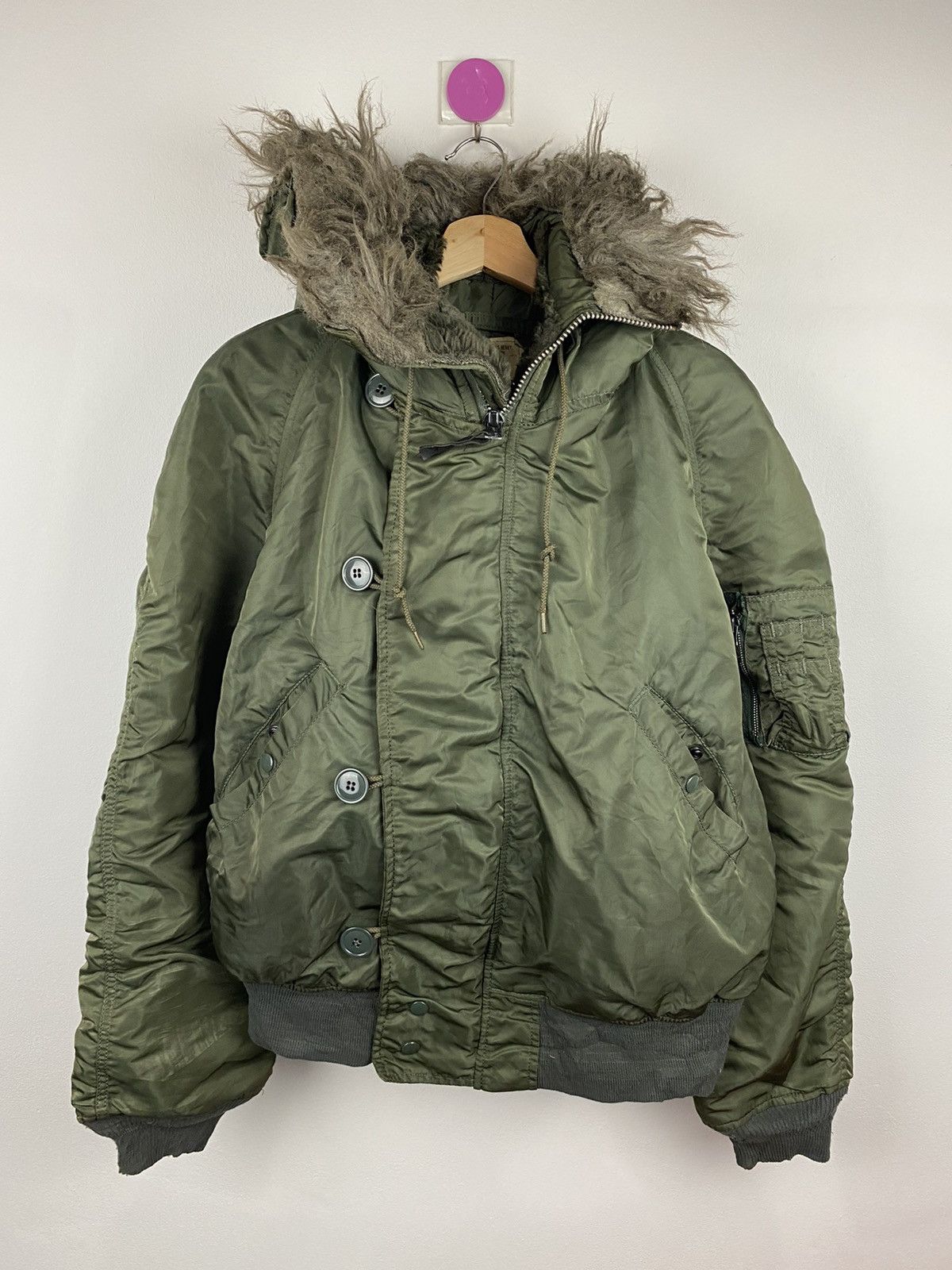 Alpha Industries × Vintage Vintage Alpha Military Flight Jacket Size US L / EU 52-54 / 3 - 1 Thumbnail