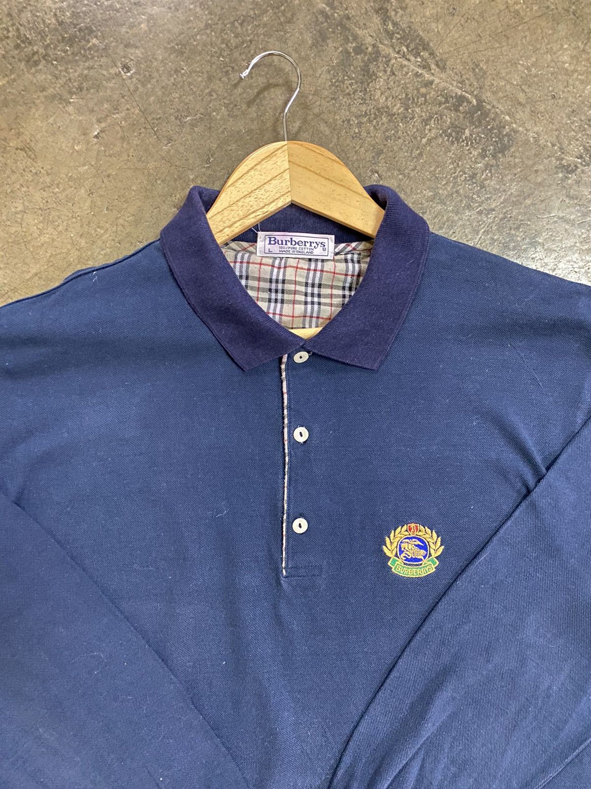 Burberry Vintage Burberry Nova Check Rugby Polo Shirt Long Sleeve Size US XL / EU 56 / 4 - 2 Thumbnail