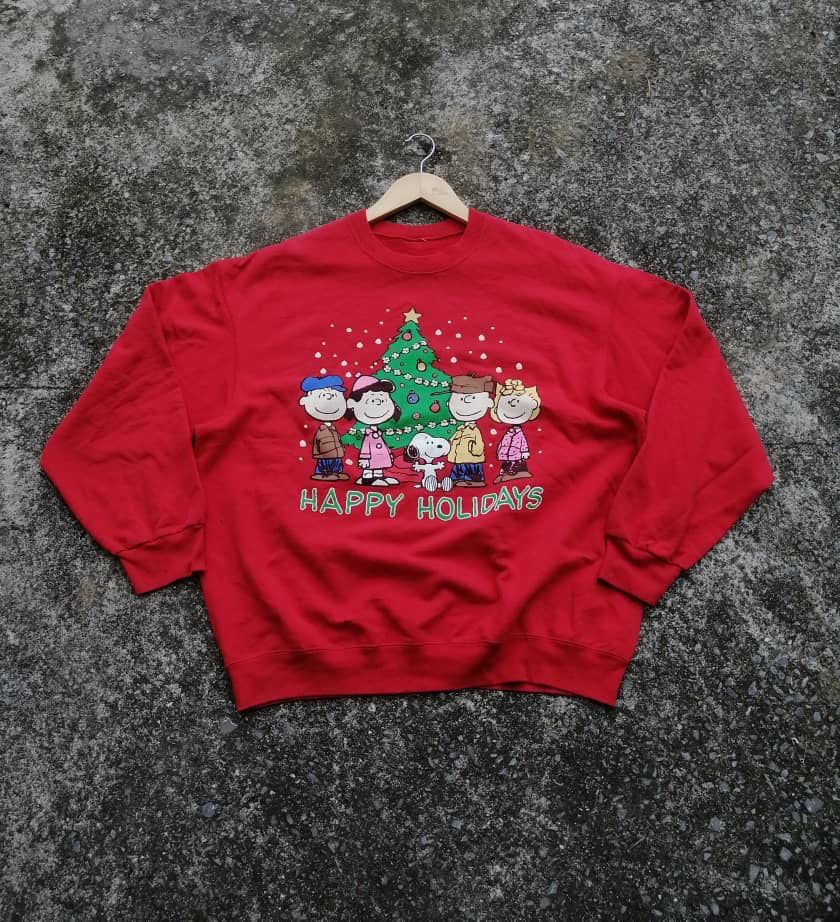Peanuts × Vintage Peanuts Snoopy Christmas Sweatshirt Size US L / EU 52-54 / 3 - 1 Thumbnail