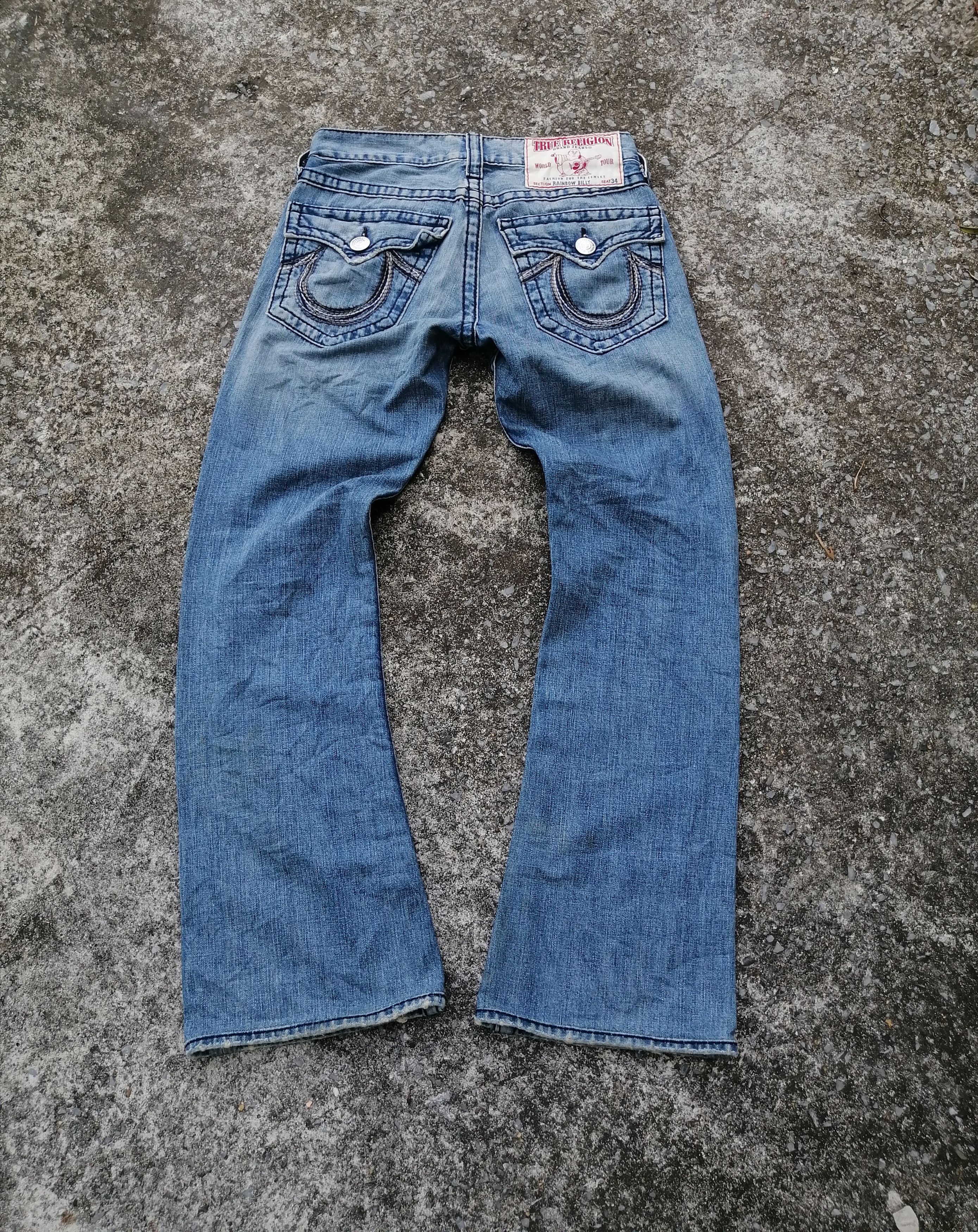 True Religion True Religion Rainbow Billy Distressed Denim Jeans Size US 30 / EU 46 - 2 Thumbnail