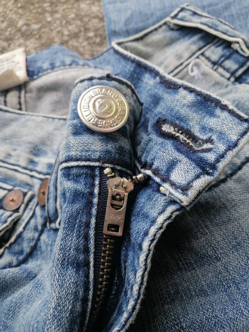 True Religion True Religion Rainbow Billy Distressed Denim Jeans Size US 30 / EU 46 - 6 Thumbnail