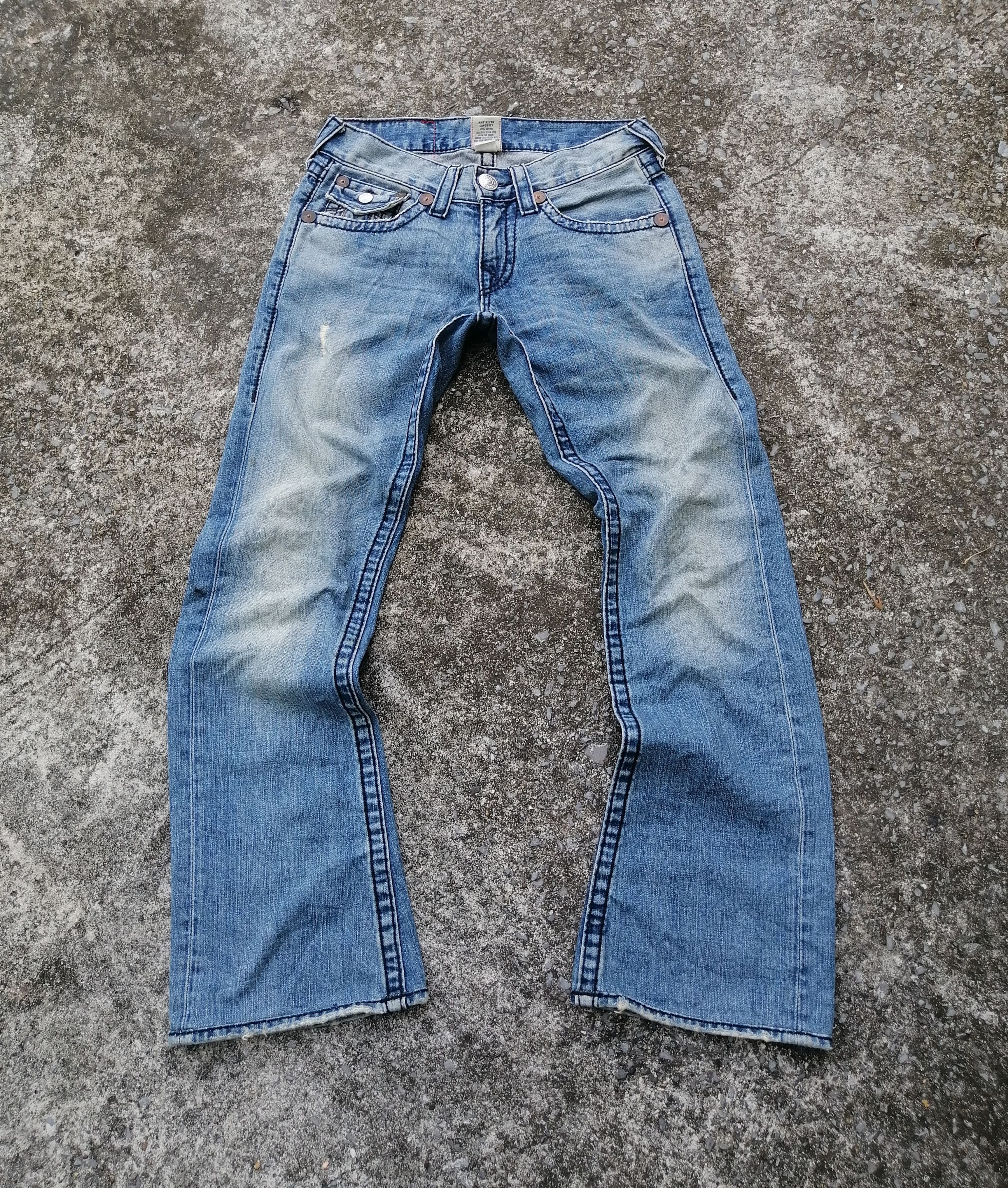 True Religion True Religion Rainbow Billy Distressed Denim Jeans Size US 30 / EU 46 - 1 Thumbnail