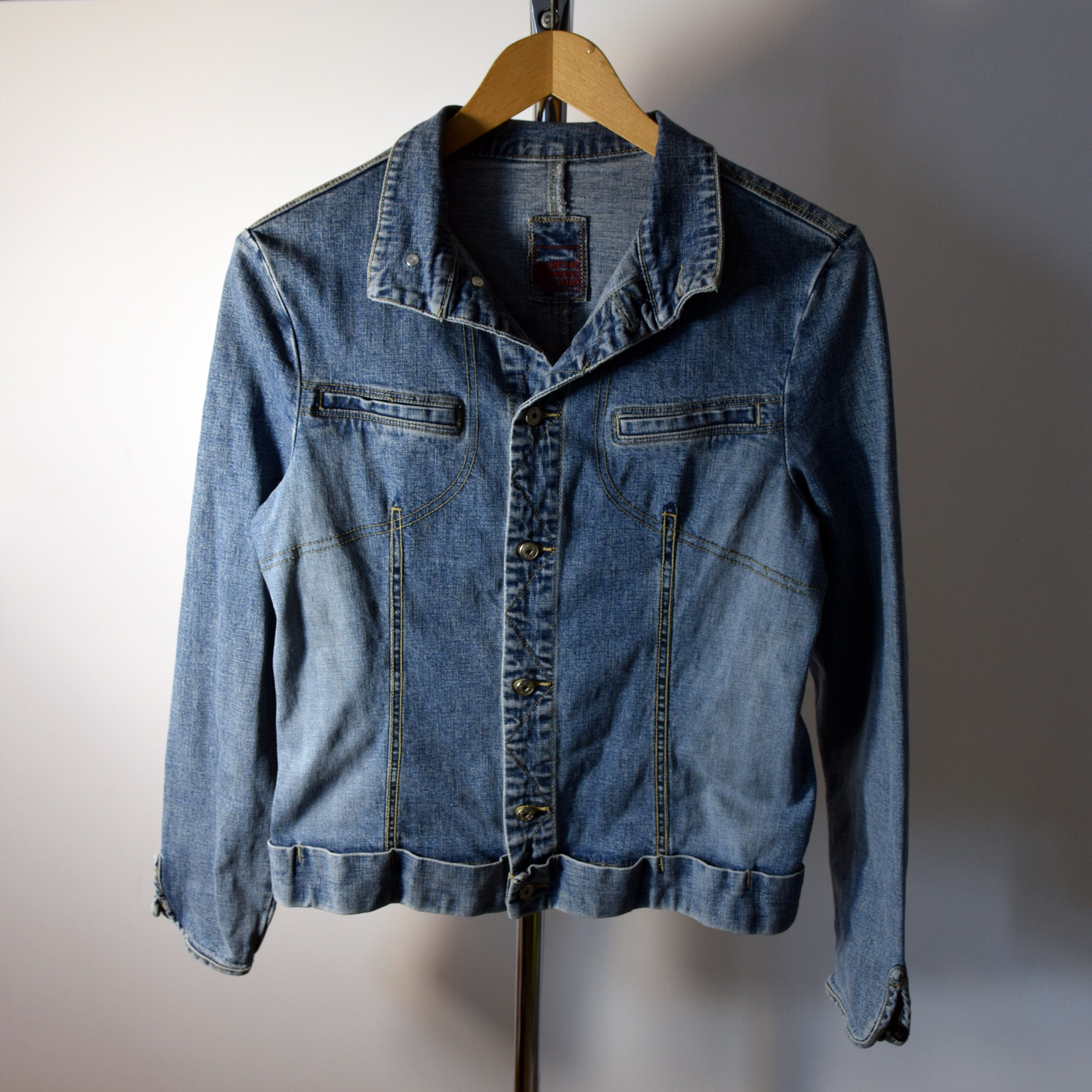Designer × Marithe + Francois Girbaud Y2K ARCHIVAL MARITHE FRANCOIS GIBRAUD JEANS BLAZER JACKET Size L / US 10 / IT 46 - 1 Thumbnail