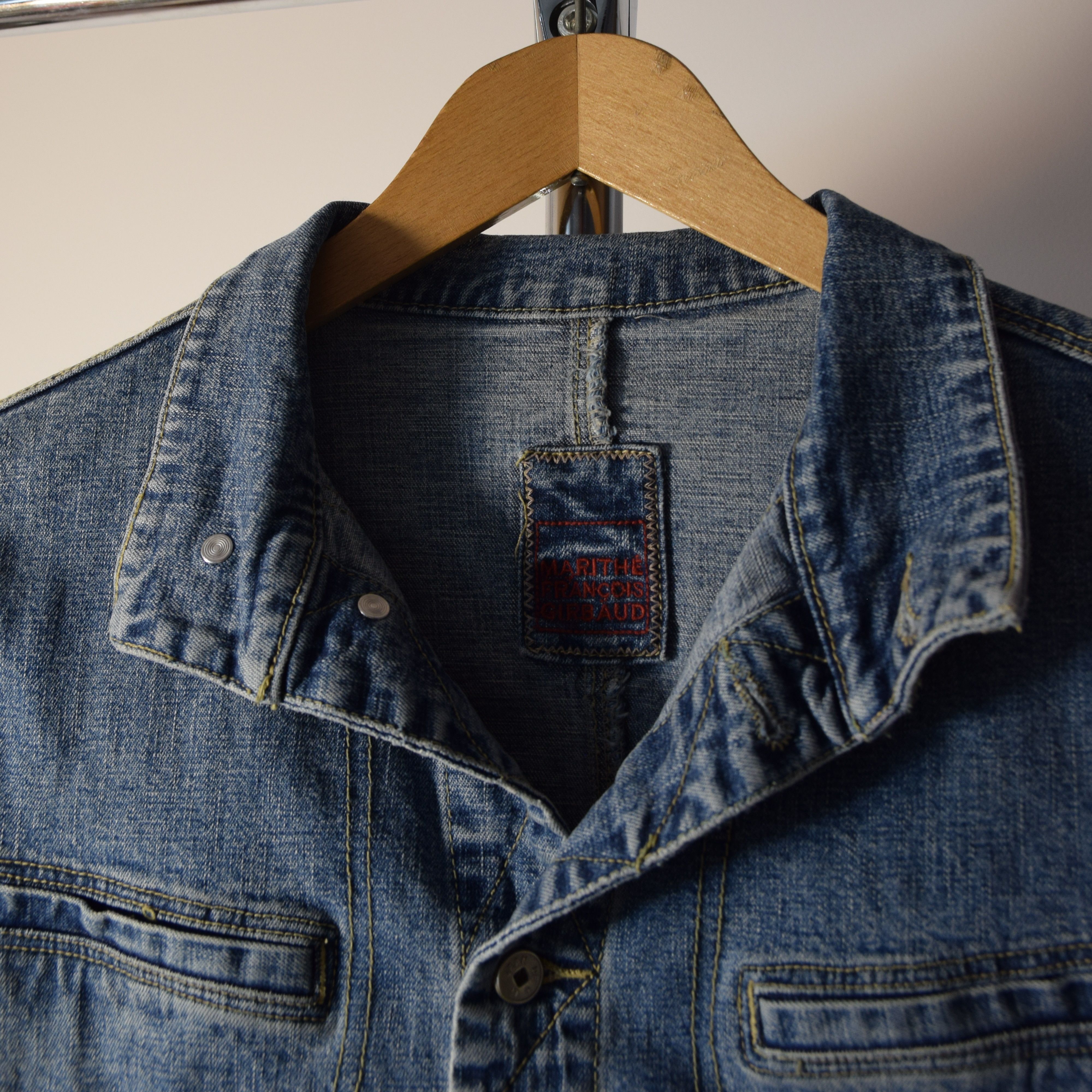 Designer × Marithe + Francois Girbaud Y2K ARCHIVAL MARITHE FRANCOIS GIBRAUD JEANS BLAZER JACKET Size L / US 10 / IT 46 - 7 Thumbnail