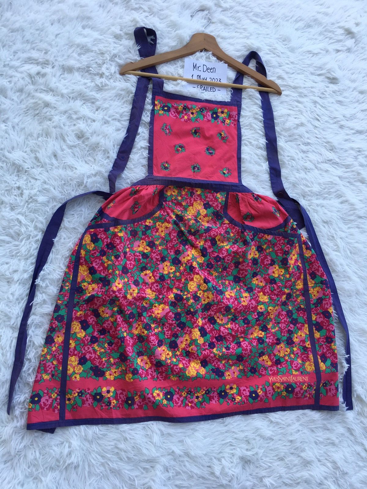 Yves Saint Laurent Rare Vintage Yves Saint Laurent YSL Floral Apron Size ONE SIZE - 2 Thumbnail
