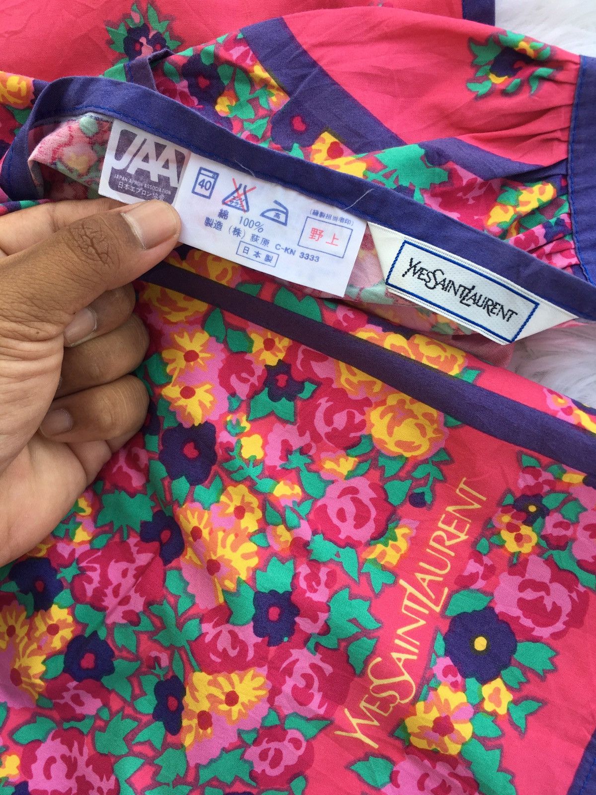 Yves Saint Laurent Rare Vintage Yves Saint Laurent YSL Floral Apron Size ONE SIZE - 8 Thumbnail