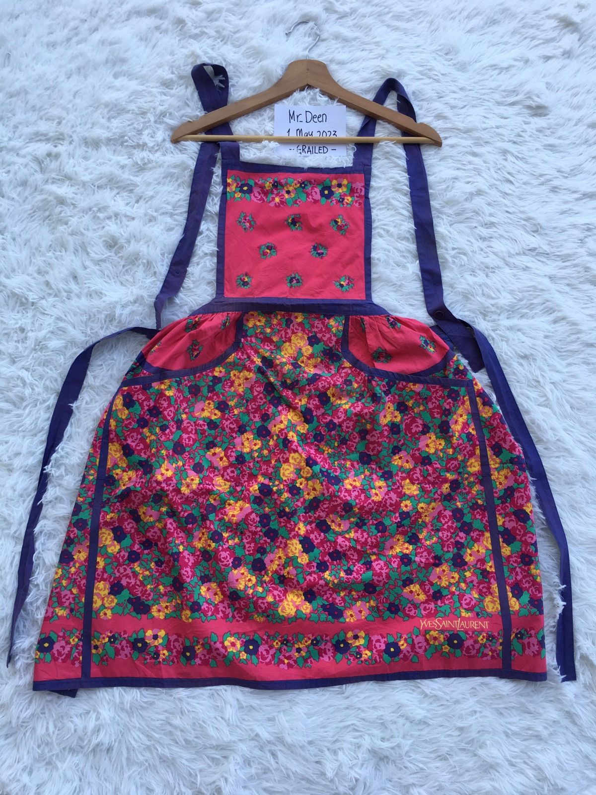Yves Saint Laurent Rare Vintage Yves Saint Laurent YSL Floral Apron Size ONE SIZE - 1 Thumbnail