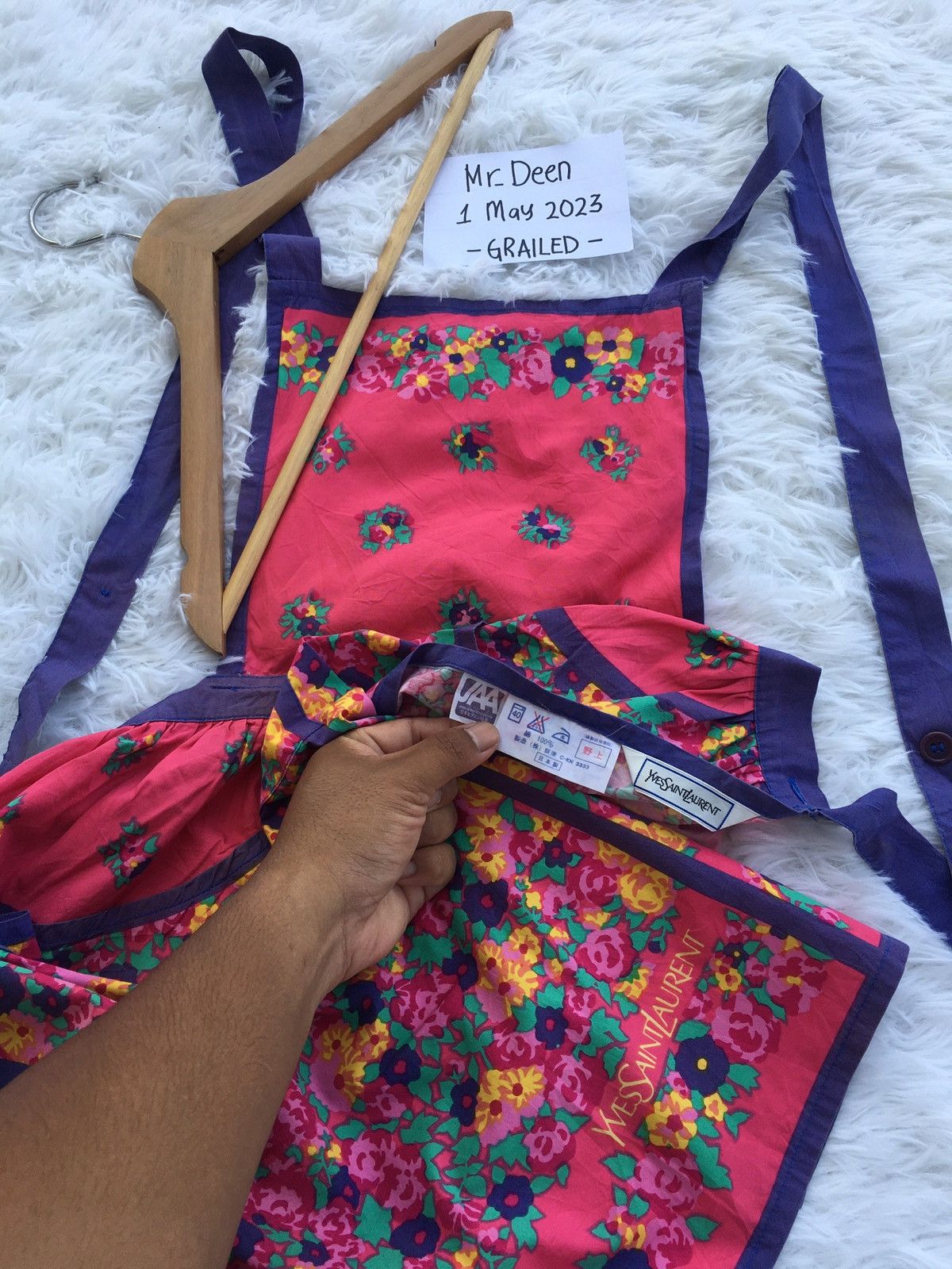 Yves Saint Laurent Rare Vintage Yves Saint Laurent YSL Floral Apron Size ONE SIZE - 7 Thumbnail