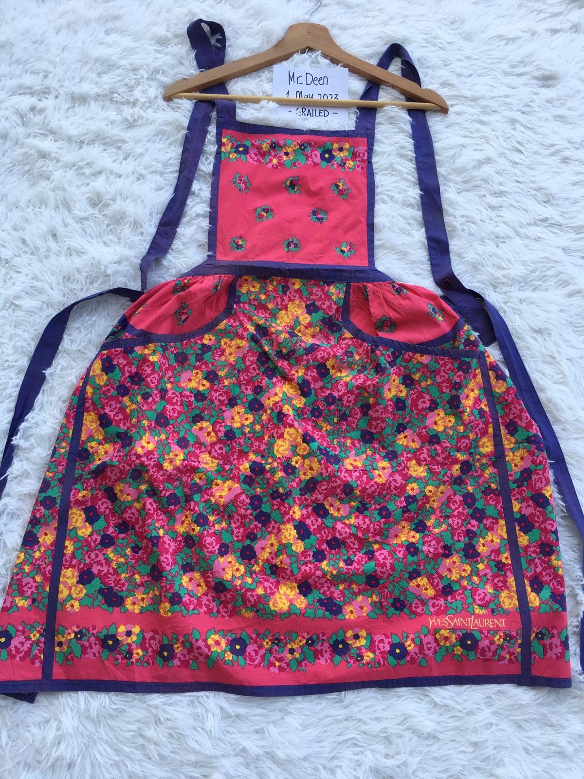 Yves Saint Laurent Rare Vintage Yves Saint Laurent YSL Floral Apron Size ONE SIZE - 4 Thumbnail