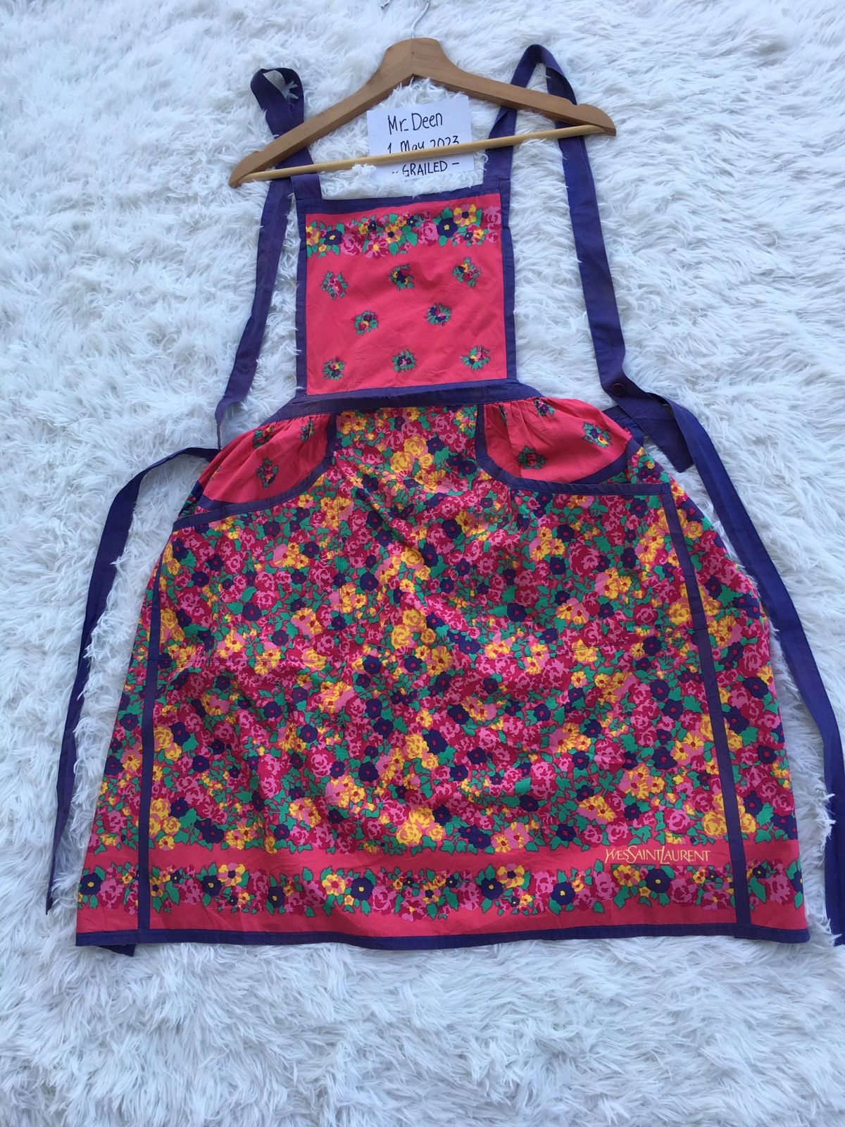 Yves Saint Laurent Rare Vintage Yves Saint Laurent YSL Floral Apron Size ONE SIZE - 3 Thumbnail