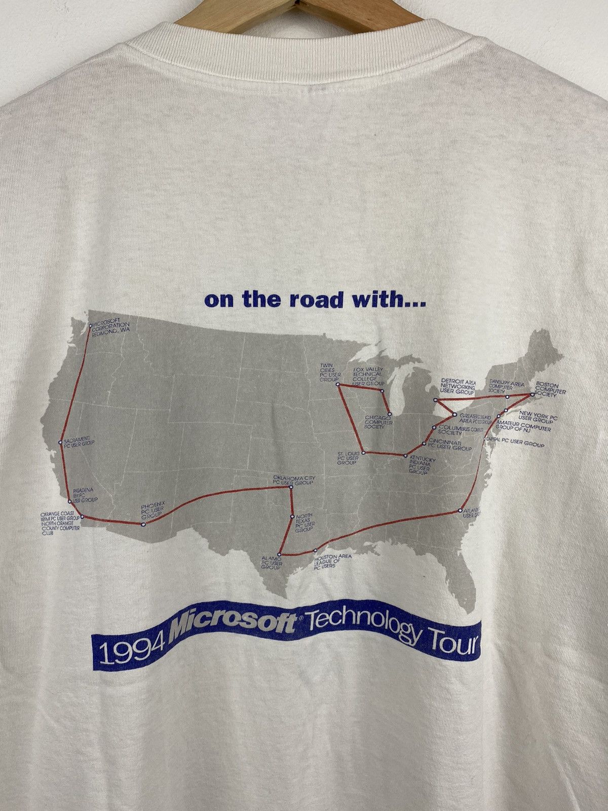 Microsoft × Vintage Vintage 90s Microsoft Technology Tour Size US XL / EU 56 / 4 - 7 Thumbnail