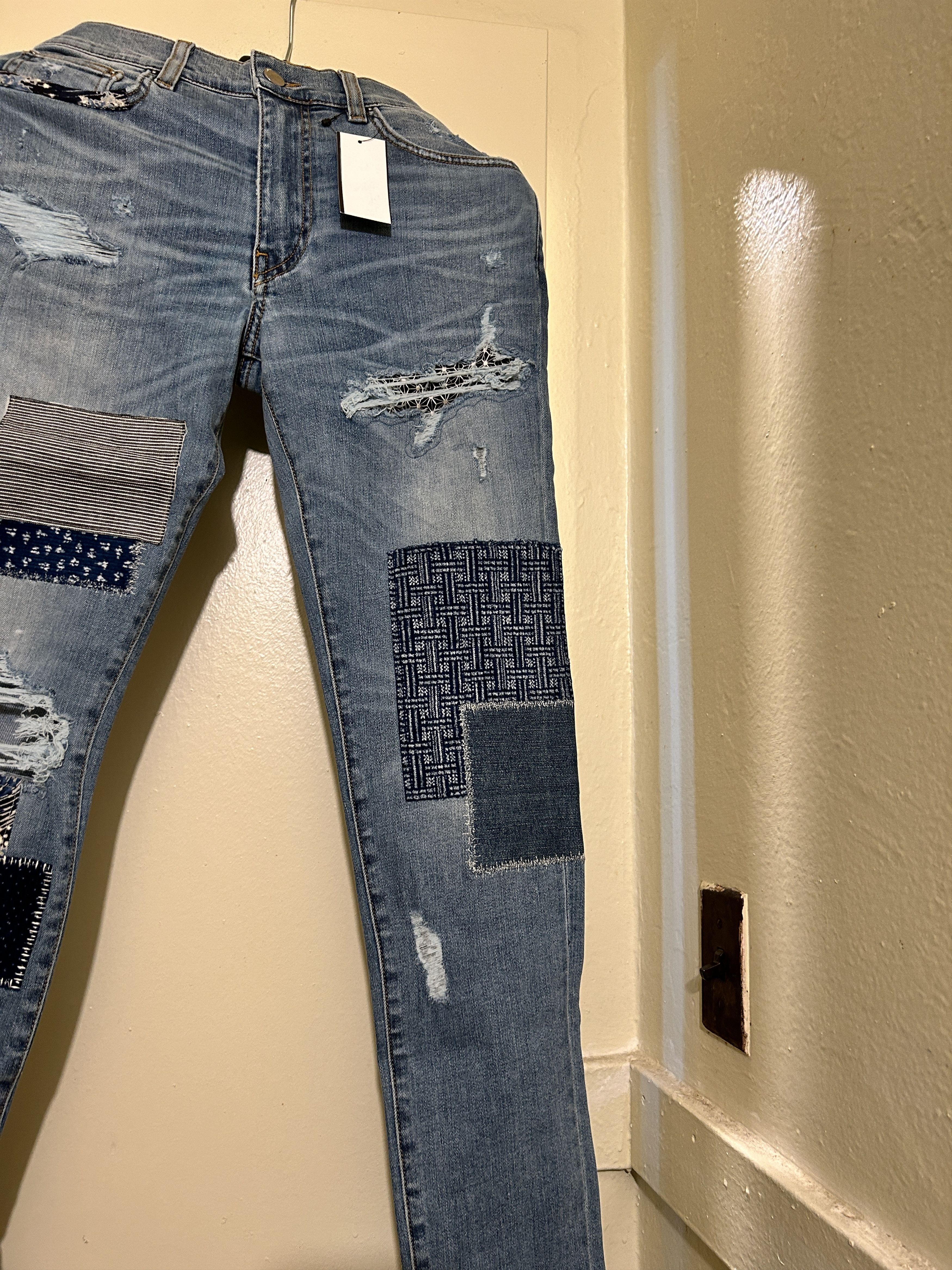 Amiri amiri japanese repair rosebowl jeans patchwork Size US 30 / EU 46 - 4 Thumbnail
