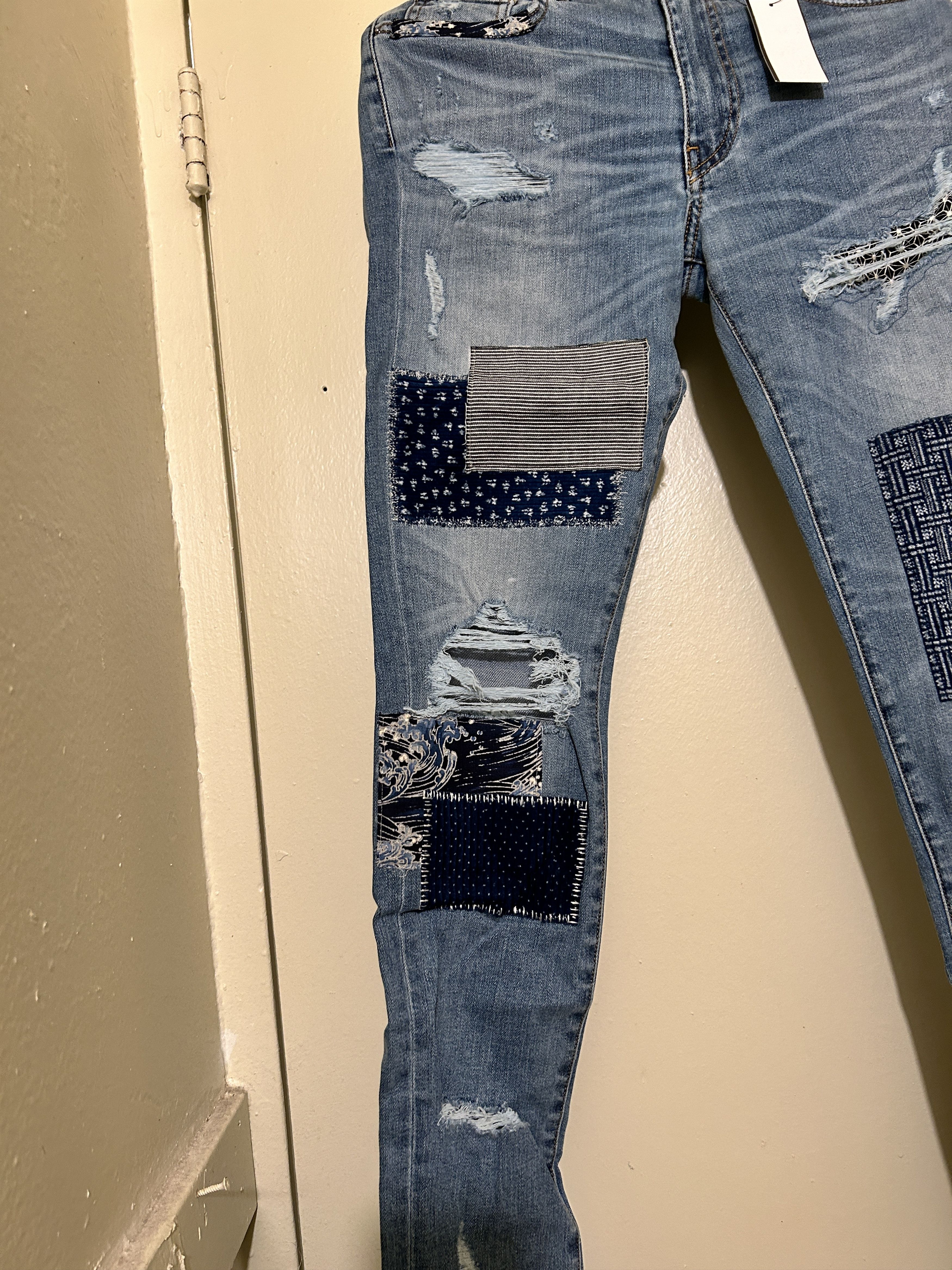 Amiri amiri japanese repair rosebowl jeans patchwork Size US 30 / EU 46 - 3 Thumbnail