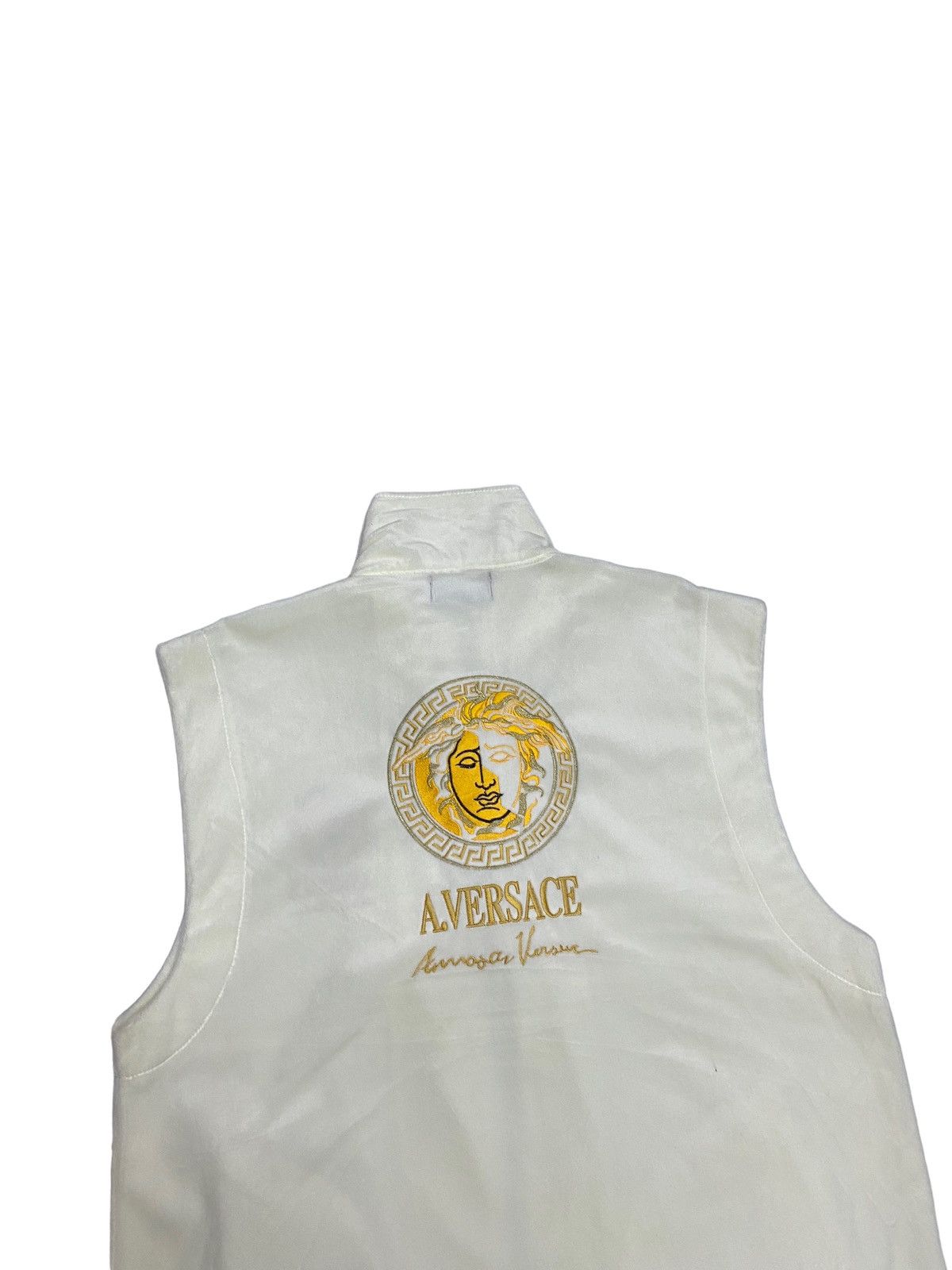Versace 🔥VINTAGE VERSACE VELVET WHITE FUR VEST JACKET Size US L / EU 52-54 / 3 - 12 Thumbnail