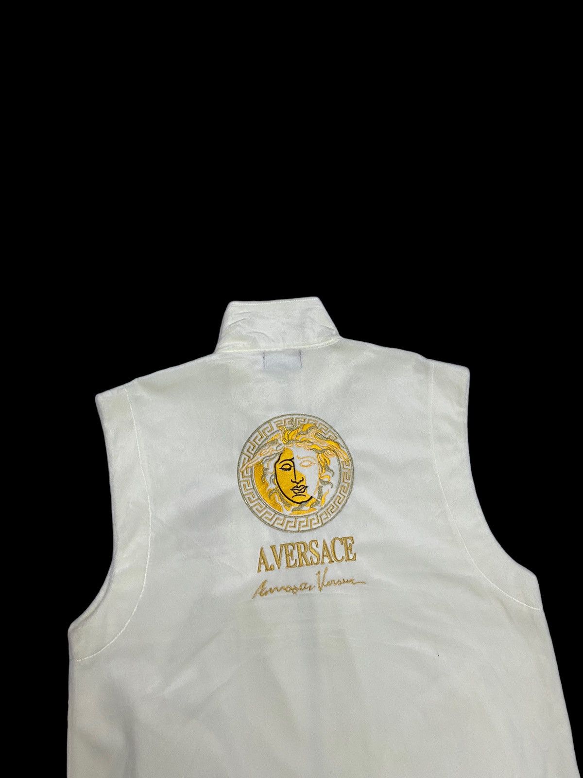 Versace 🔥VINTAGE VERSACE VELVET WHITE FUR VEST JACKET Size US L / EU 52-54 / 3 - 11 Thumbnail