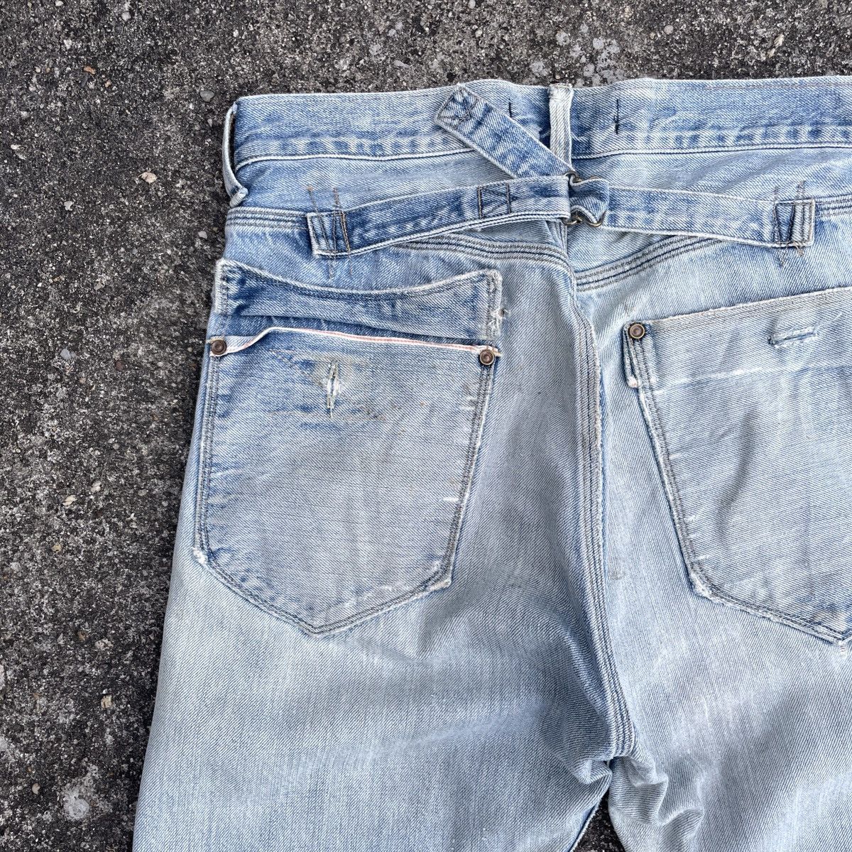 Johnbull Vintage John Bull Buckle Distressed Denim Jeans Size US 29 - 9 Thumbnail