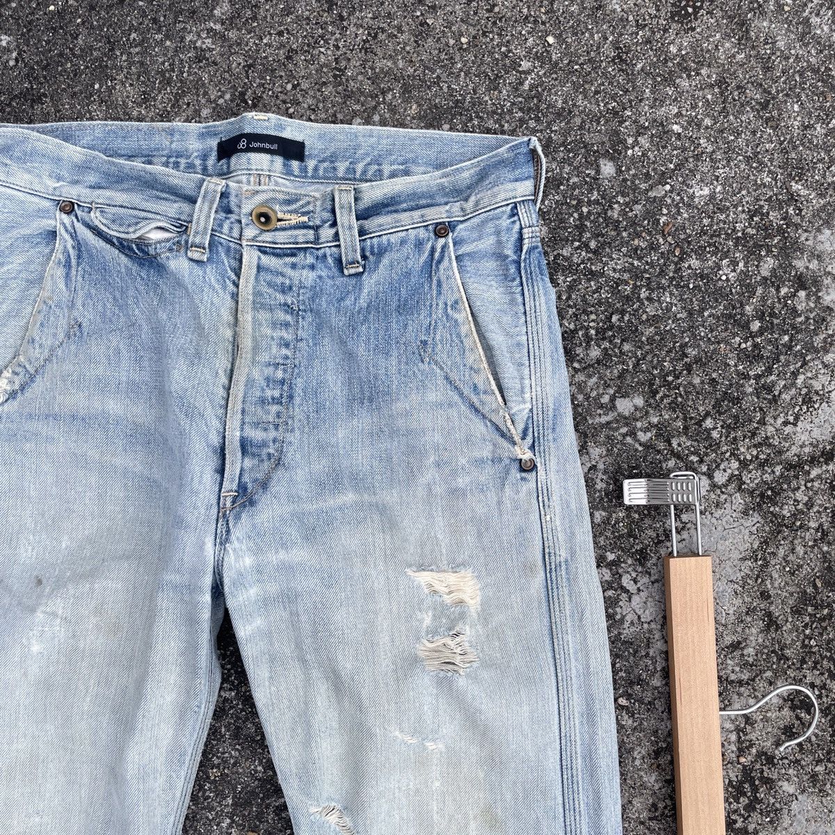 Johnbull Vintage John Bull Buckle Distressed Denim Jeans Size US 29 - 2 Thumbnail
