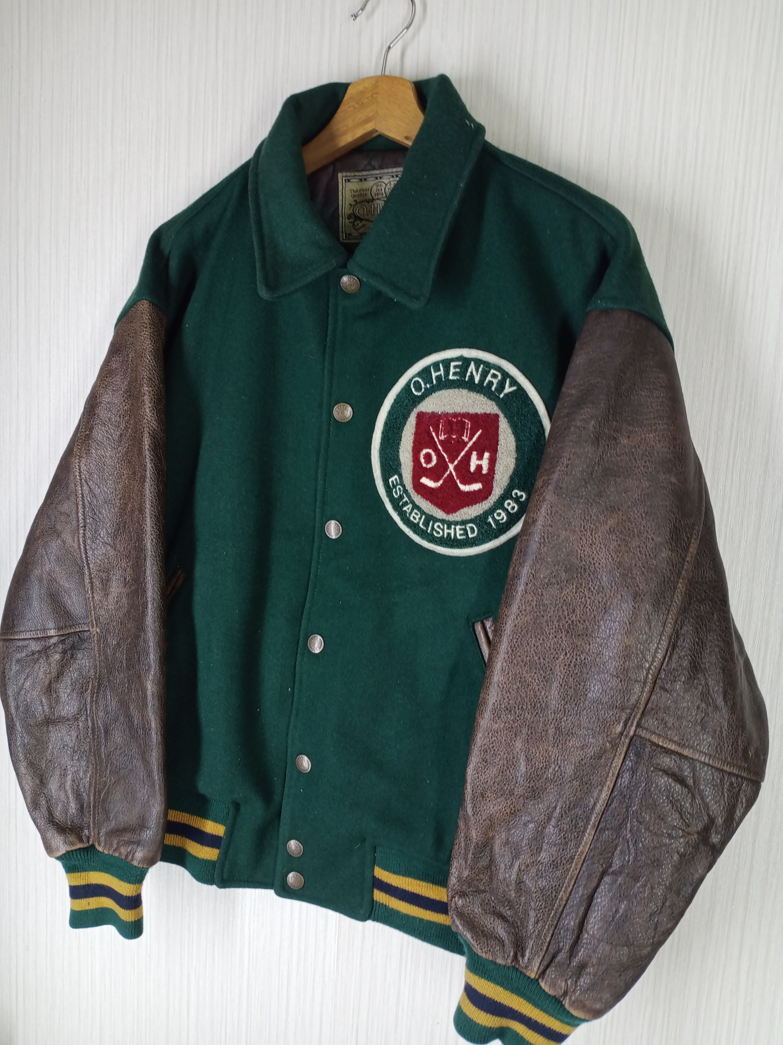 Japanese Brand Rare Vintage O.Henry Established 1983 Varsity Jacket Size US L / EU 52-54 / 3 - 3 Thumbnail