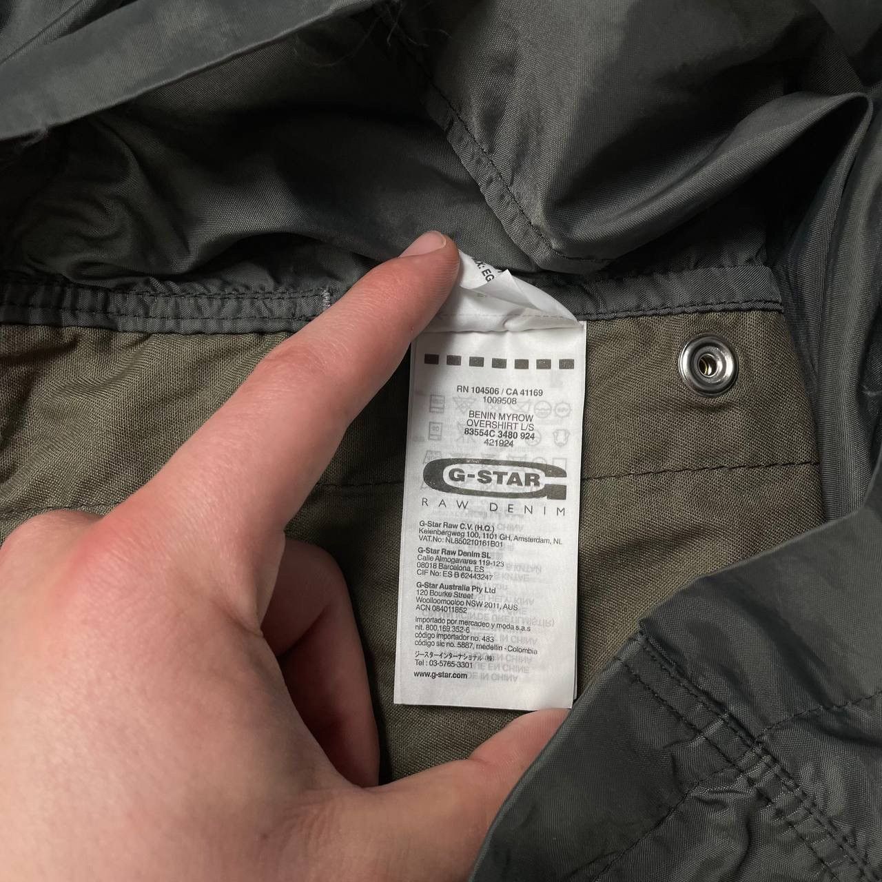 G-Star G-Star Raw Benin Myrow Overshirt Light Jacket Green Size XL Size US XL / EU 56 / 4 - 6 Thumbnail