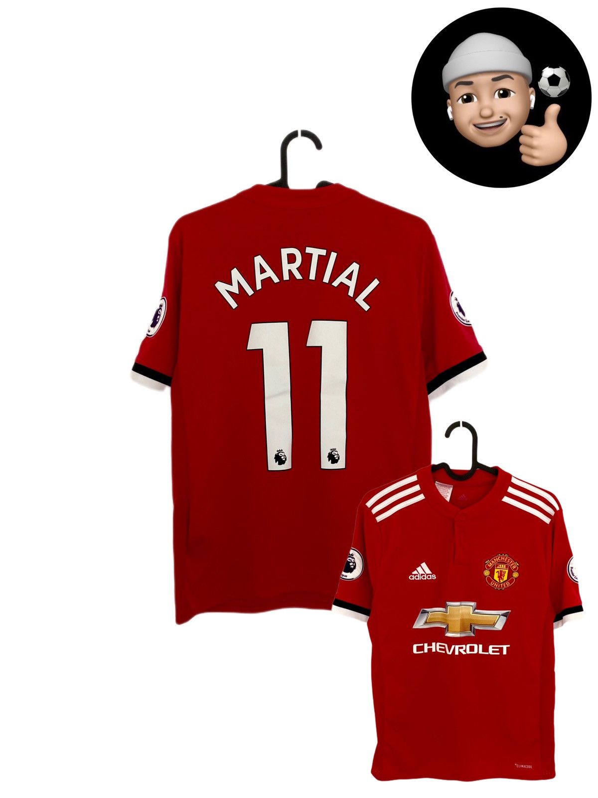 Adidas 2017 2018 Manchester United Adidas Home Soccer Jersey Shirt Size US XS / EU 42 / 0 - 1 Thumbnail