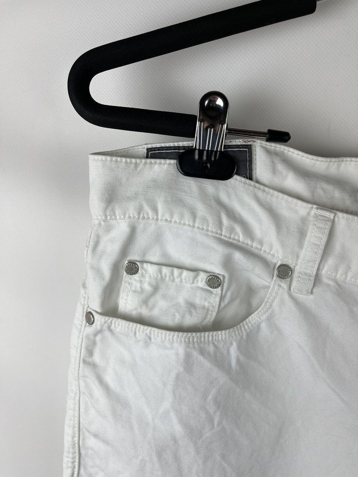 Ermenegildo Zegna ZZegna Slim fit white linen cotton chino casual pants Size US 36 / EU 52 - 6 Thumbnail