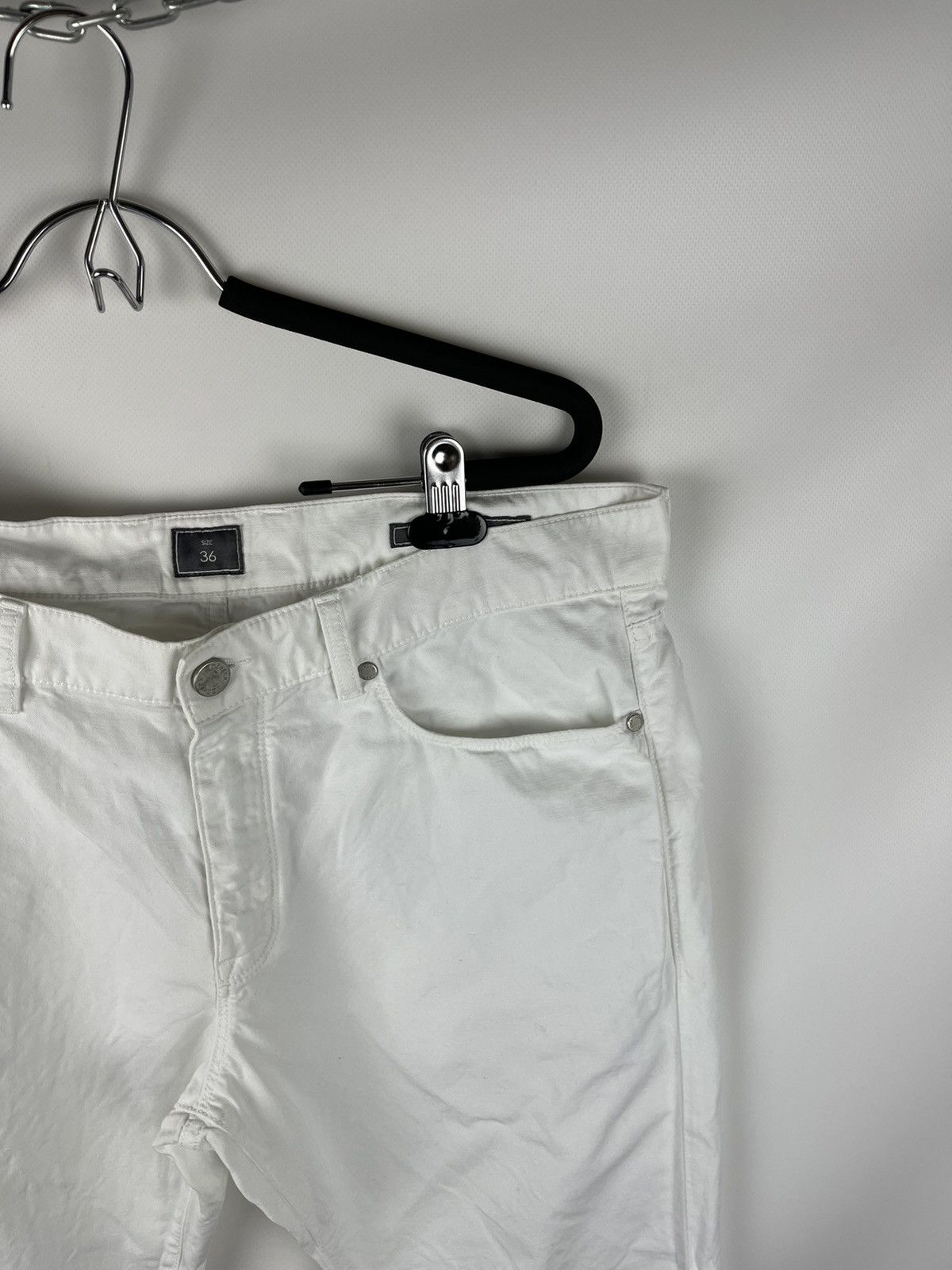 Ermenegildo Zegna ZZegna Slim fit white linen cotton chino casual pants Size US 36 / EU 52 - 4 Thumbnail