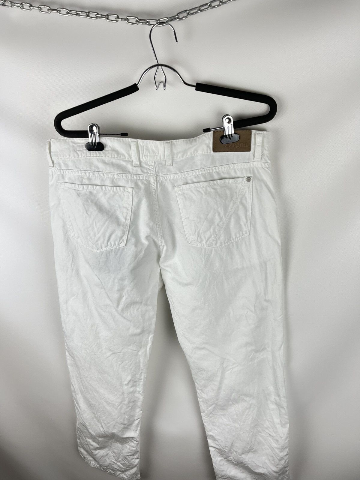 Ermenegildo Zegna ZZegna Slim fit white linen cotton chino casual pants Size US 36 / EU 52 - 10 Thumbnail