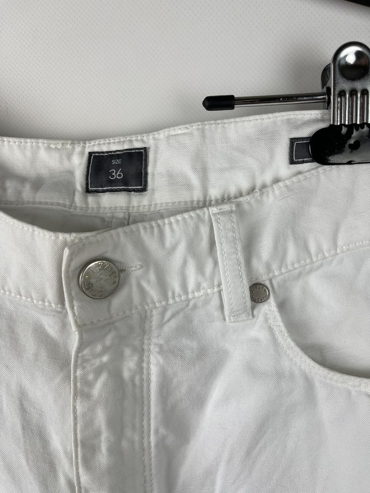 Ermenegildo Zegna ZZegna Slim fit white linen cotton chino casual pants Size US 36 / EU 52 - 5 Thumbnail
