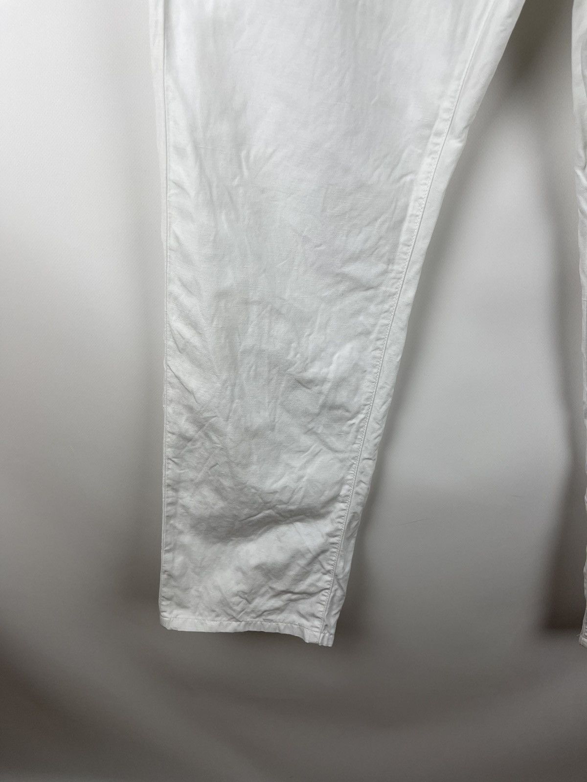 Ermenegildo Zegna ZZegna Slim fit white linen cotton chino casual pants Size US 36 / EU 52 - 7 Thumbnail