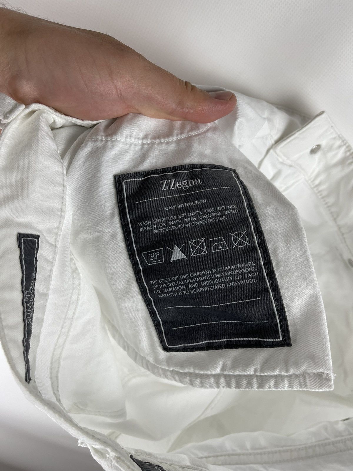 Ermenegildo Zegna ZZegna Slim fit white linen cotton chino casual pants Size US 36 / EU 52 - 16 Thumbnail