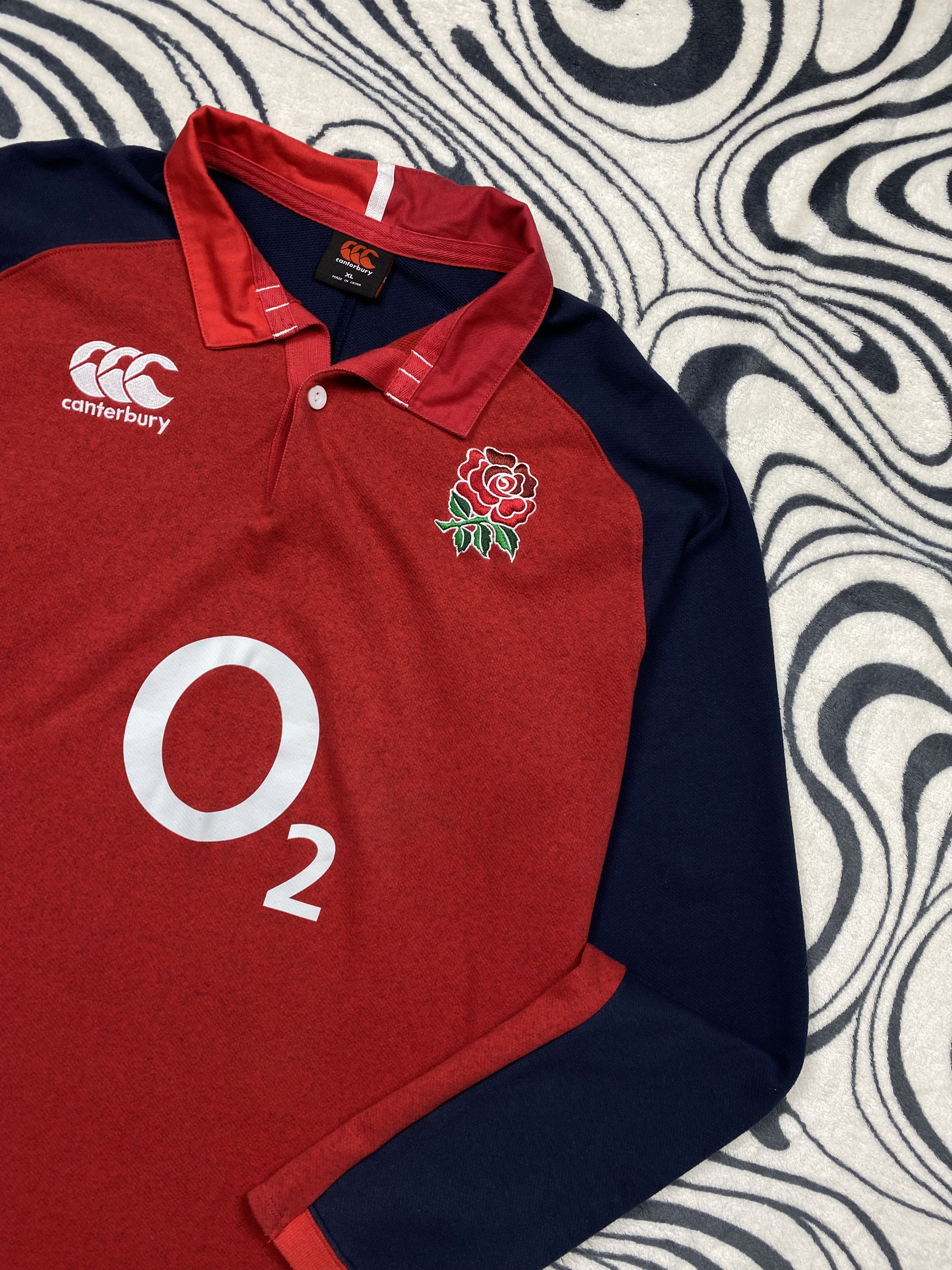 Canterbury of New Zealand Canterbury O2 Mens Rugby Long Sleeve Polo Shirt Size US XL / EU 56 / 4 - 2 Thumbnail