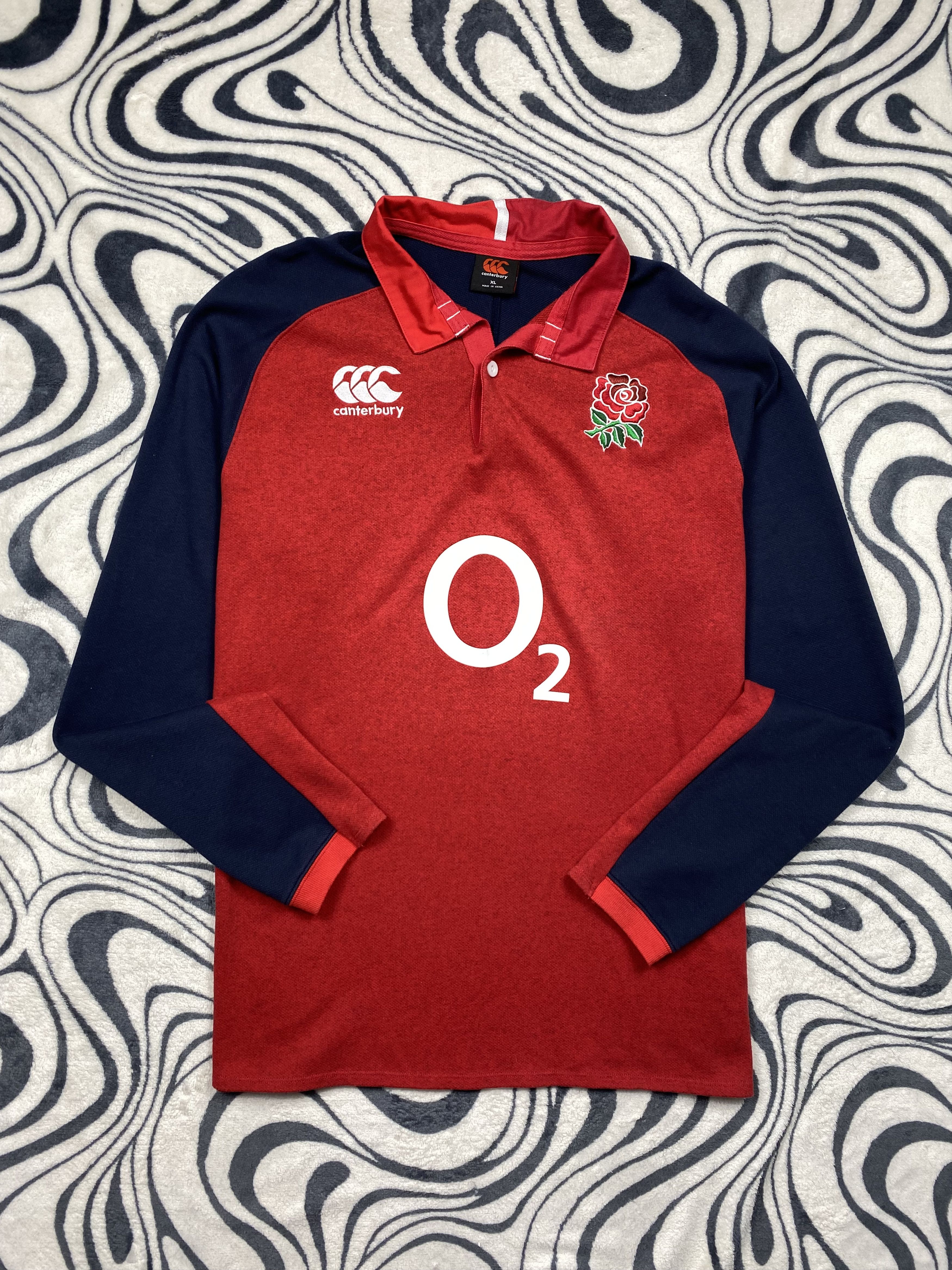 Canterbury of New Zealand Canterbury O2 Mens Rugby Long Sleeve Polo Shirt Size US XL / EU 56 / 4 - 1 Thumbnail
