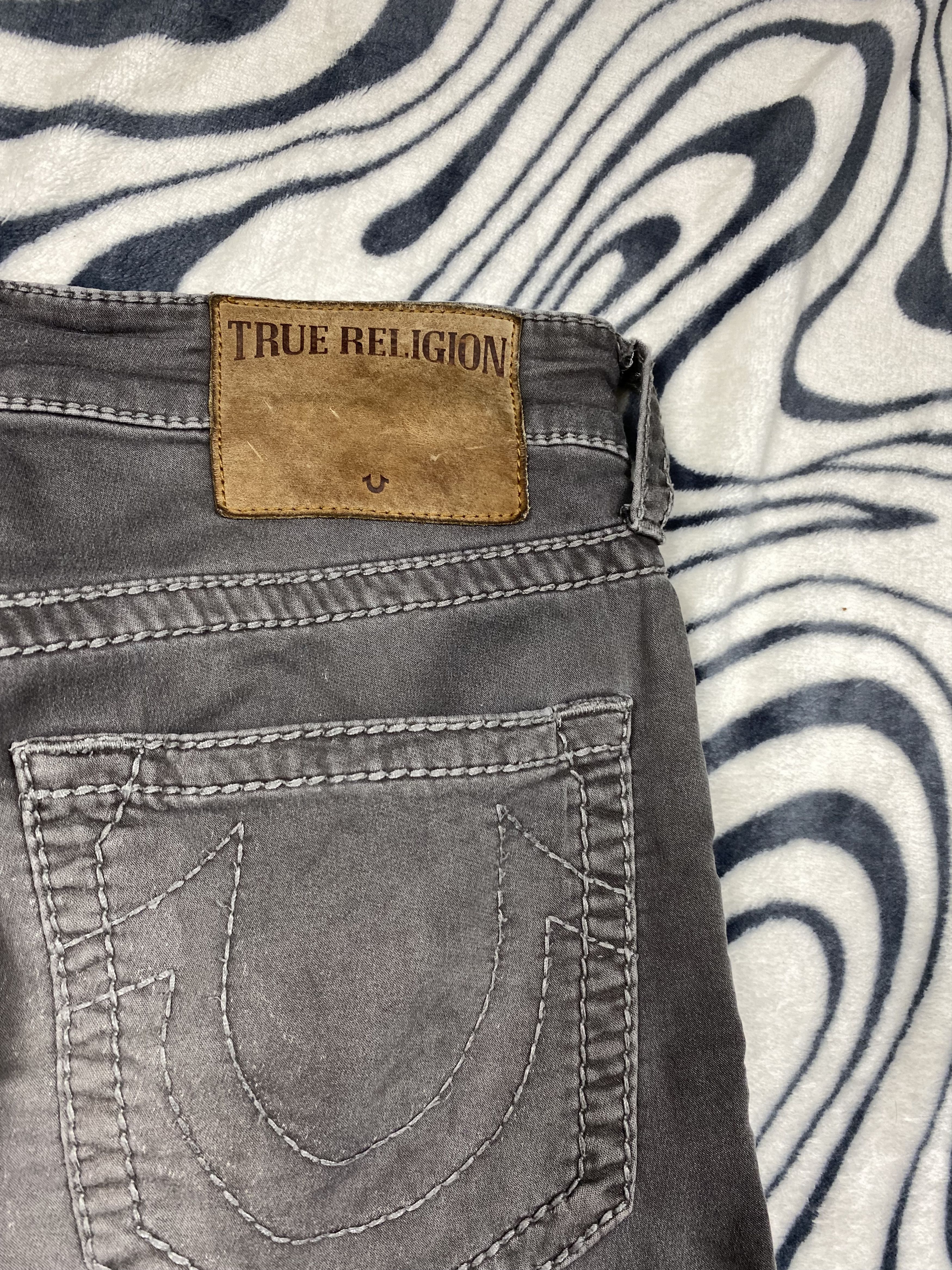 True Religion True Religion Mens Grey Denim Pants Jeans Size US 31 - 3 Thumbnail
