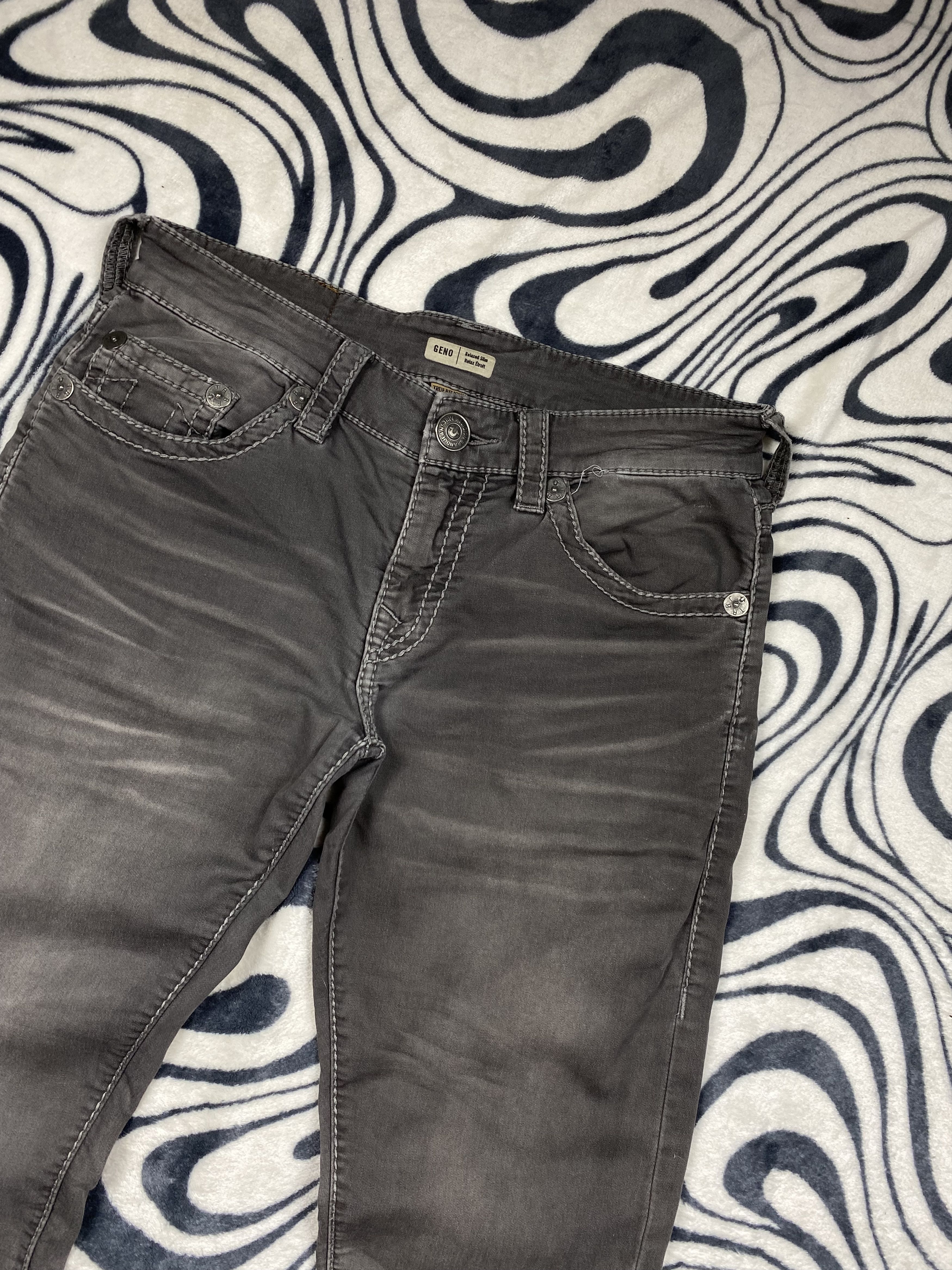 True Religion True Religion Mens Grey Denim Pants Jeans Size US 31 - 5 Thumbnail