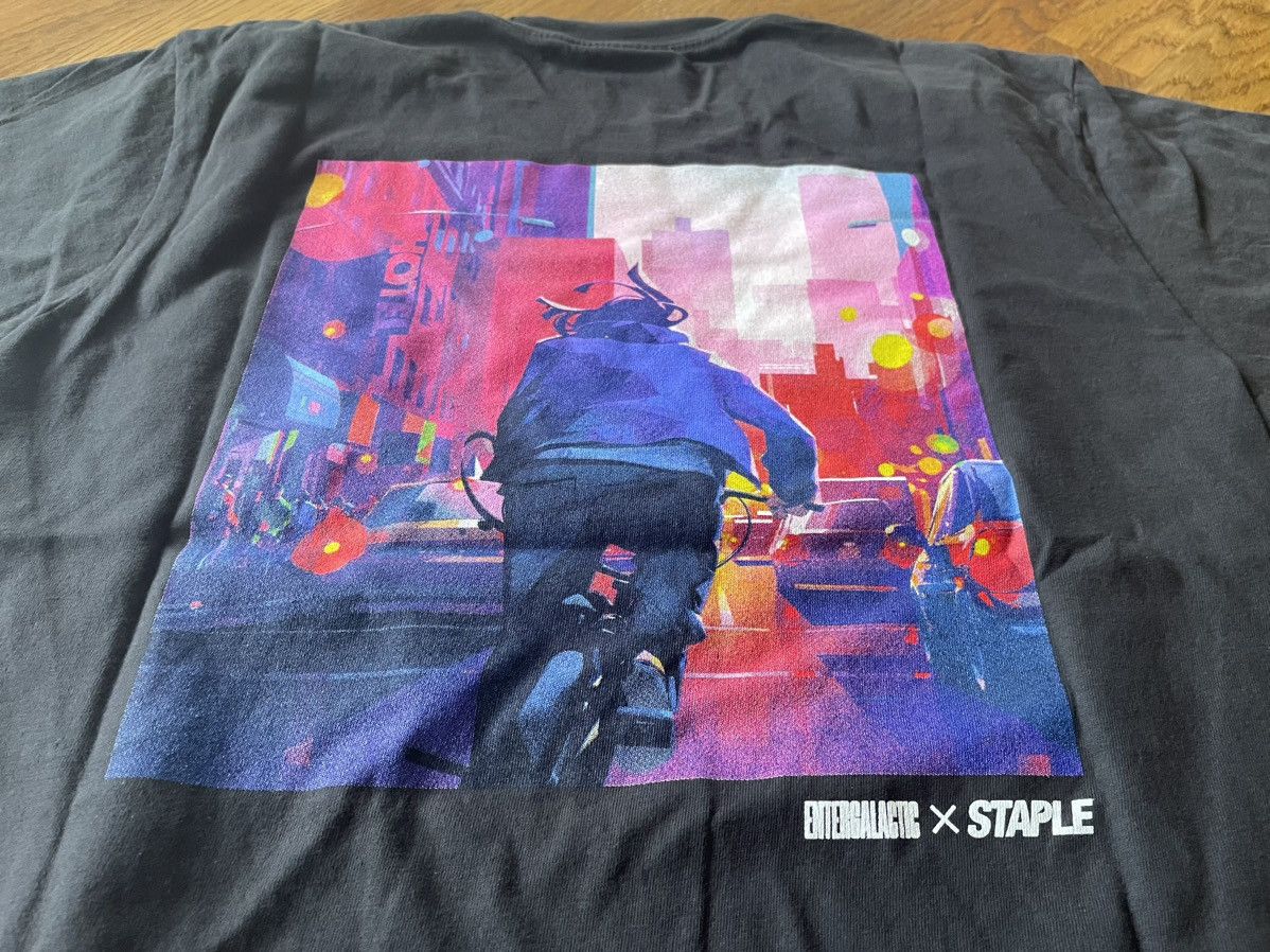 Kid Cudi × Staple Medium Entergalactic Bike Chase Tee Black Pigeon Shirt Size US M / EU 48-50 / 2 - 3 Thumbnail