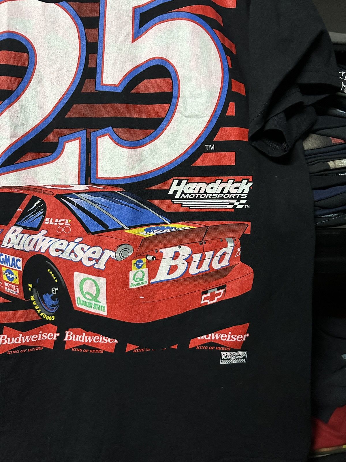 NASCAR × Vintage Vintage 90s Ricky Craven Bud Racing Mirror Print Tee Size US L / EU 52-54 / 3 - 11 Thumbnail