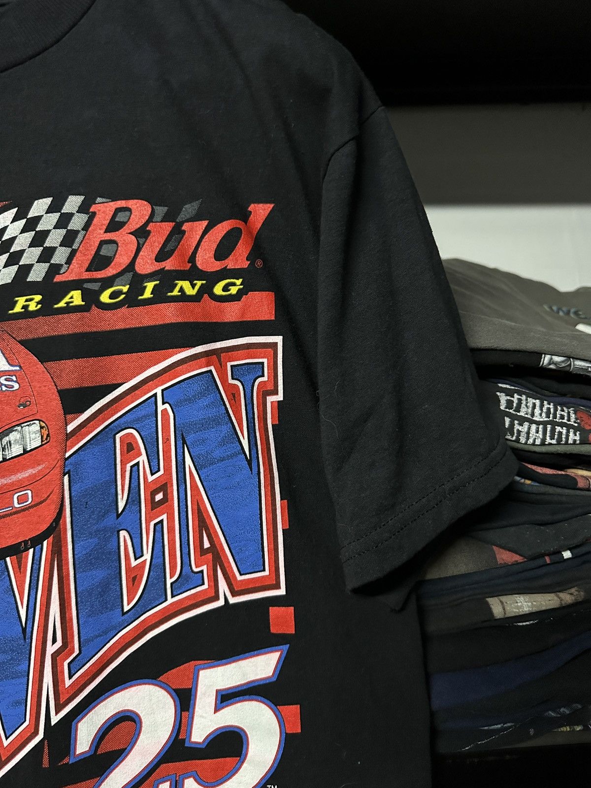 NASCAR × Vintage Vintage 90s Ricky Craven Bud Racing Mirror Print Tee Size US L / EU 52-54 / 3 - 7 Thumbnail