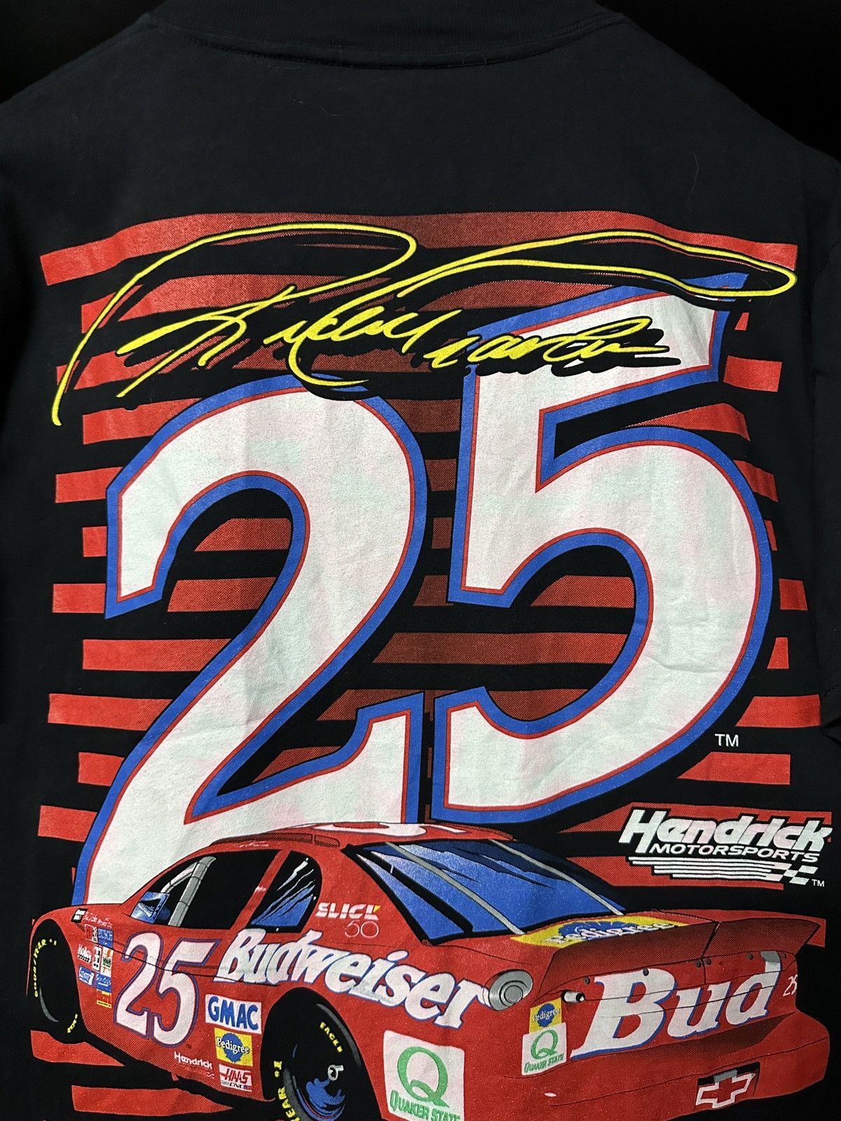 NASCAR × Vintage Vintage 90s Ricky Craven Bud Racing Mirror Print Tee Size US L / EU 52-54 / 3 - 10 Thumbnail