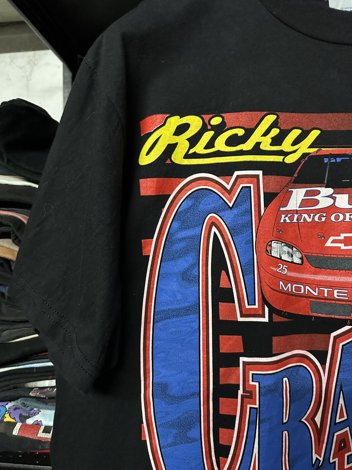 NASCAR × Vintage Vintage 90s Ricky Craven Bud Racing Mirror Print Tee Size US L / EU 52-54 / 3 - 6 Thumbnail