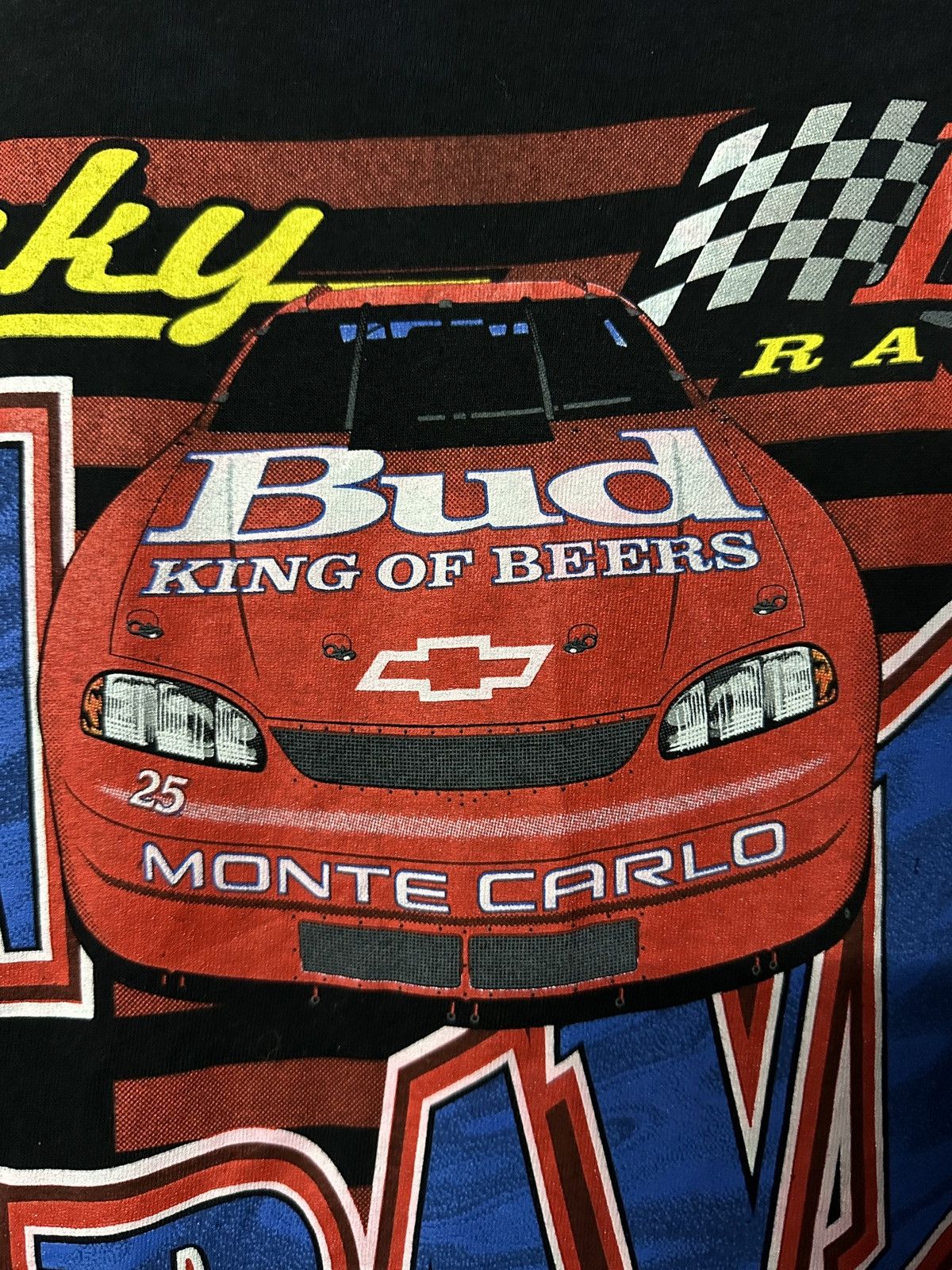 NASCAR × Vintage Vintage 90s Ricky Craven Bud Racing Mirror Print Tee Size US L / EU 52-54 / 3 - 5 Thumbnail