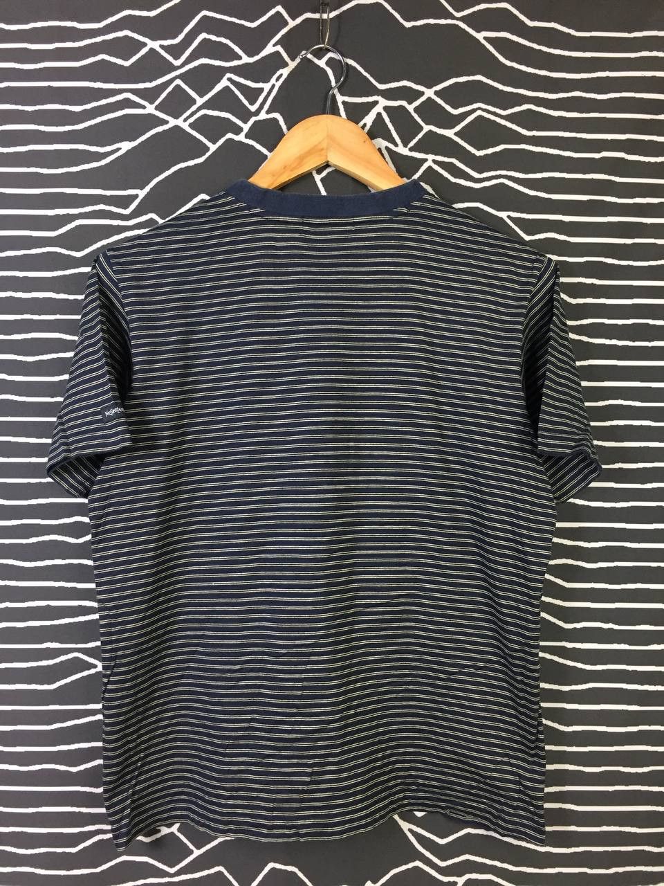 Yves Saint Laurent Vtg YSL Yves Saint Laurent Pour Homme Stripe Tee Size US M / EU 48-50 / 2 - 5 Thumbnail