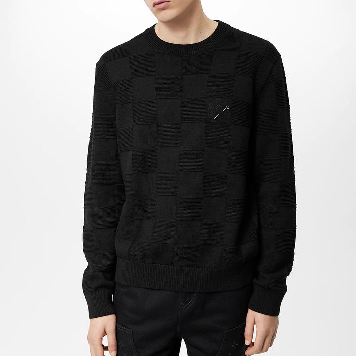 Louis Vuitton Damier Stitch Crewneck | Grailed